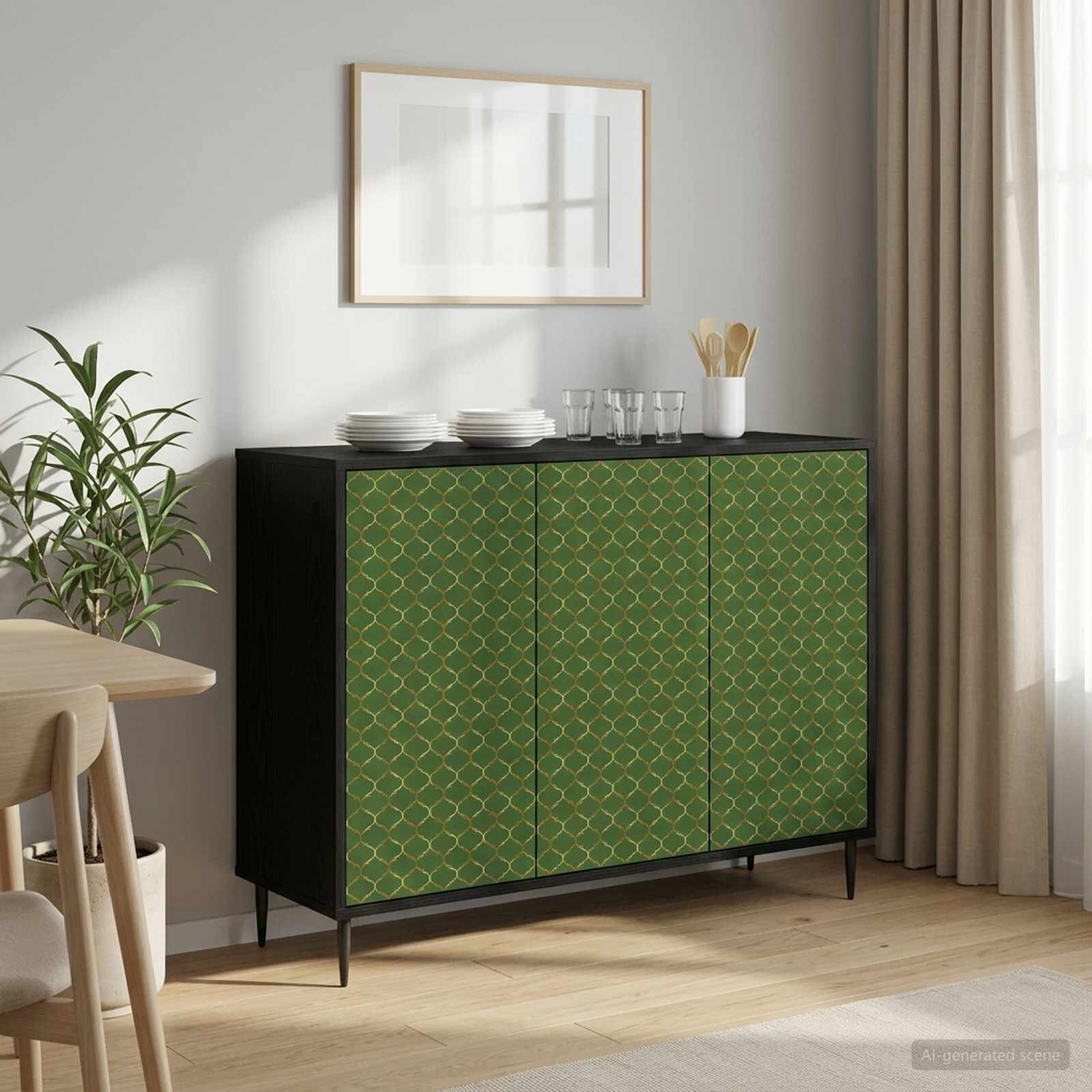 vidaXL Служебен шкаф GELEEN Черен дъб 102 x 33 x 76 см