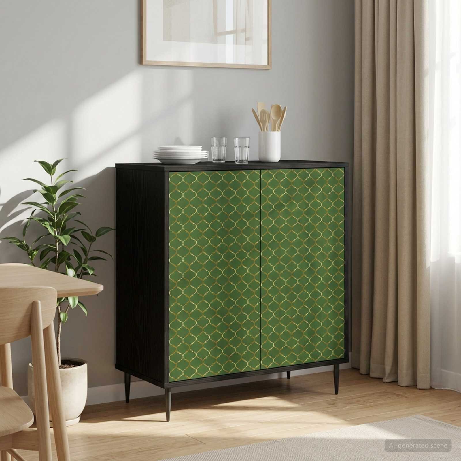 vidaXL Служебен шкаф GELEEN Черен дъб 69 x 33 x 76 см
