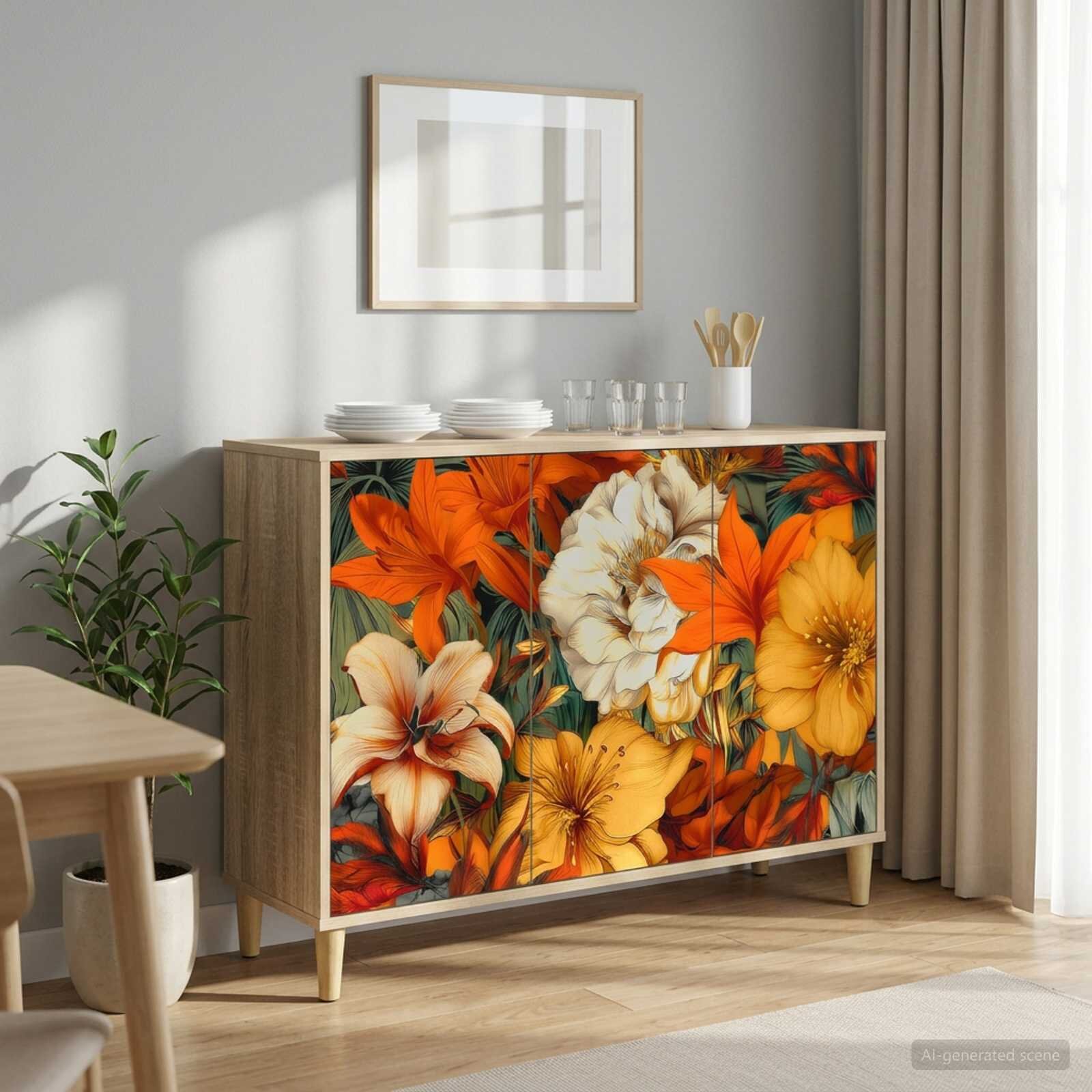 vidaXL Служебен шкаф GENNEP Сонома 102 x 33 x 75 см