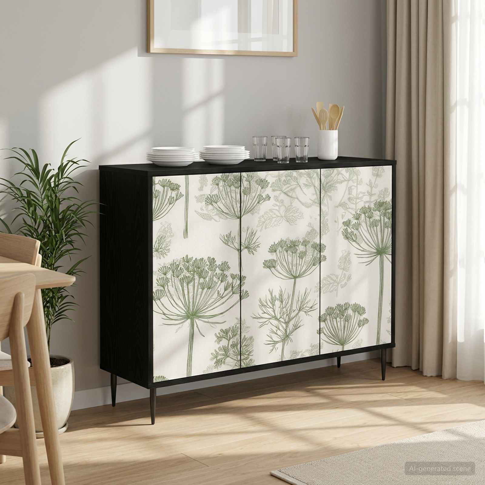 vidaXL Служебен шкаф GOTHA Черен дъб 102 x 33 x 76 см