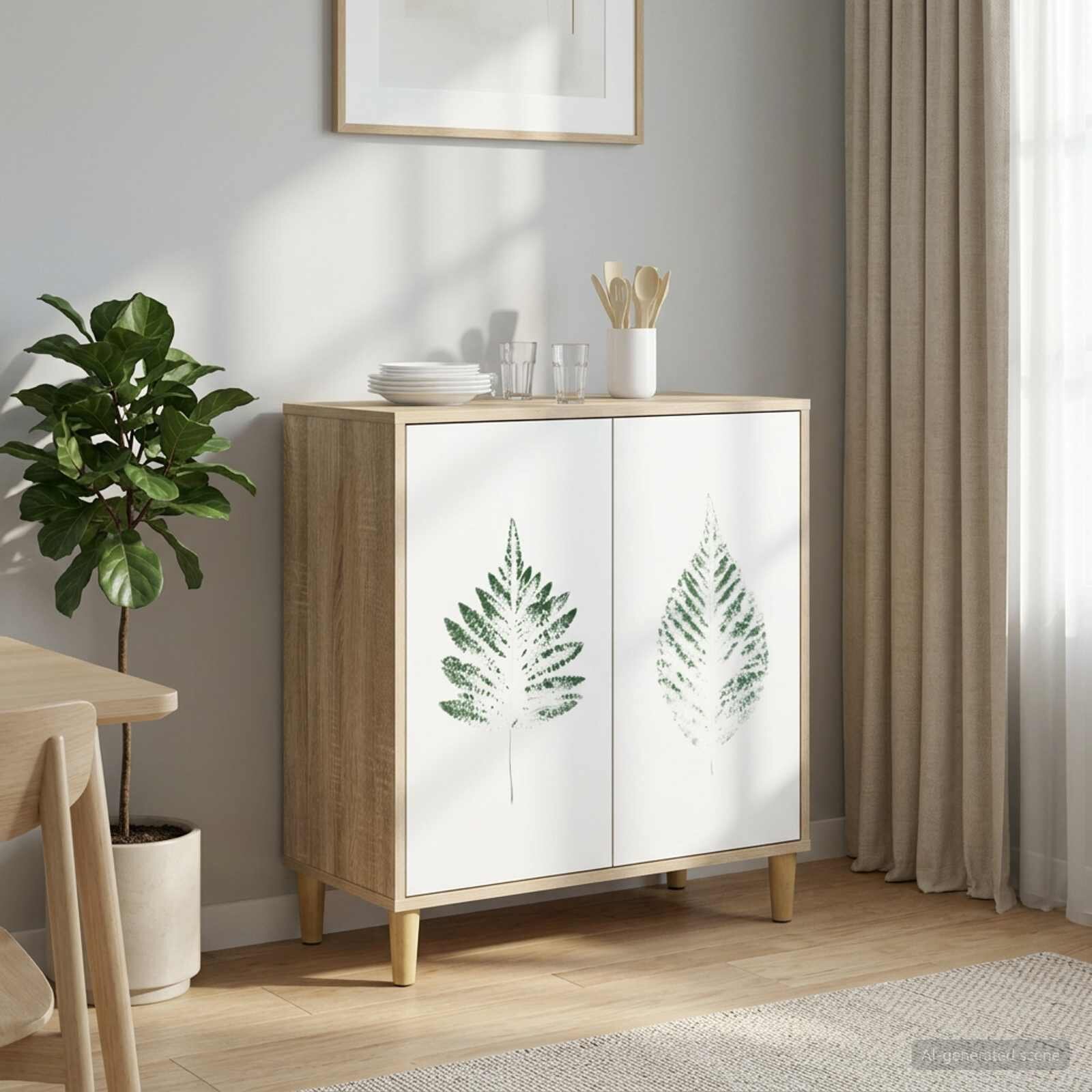 vidaXL Служебен шкаф HANAU Сонома 69 x 33 x 75 см Инженерна дървесина