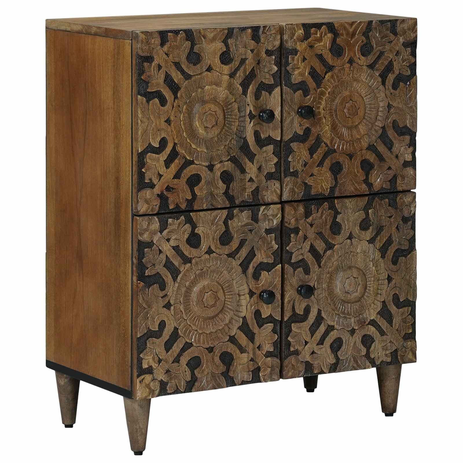 vidaXL Служебен шкаф Кафяво 60 x 33 x 75 cm Солидно мангово дърво