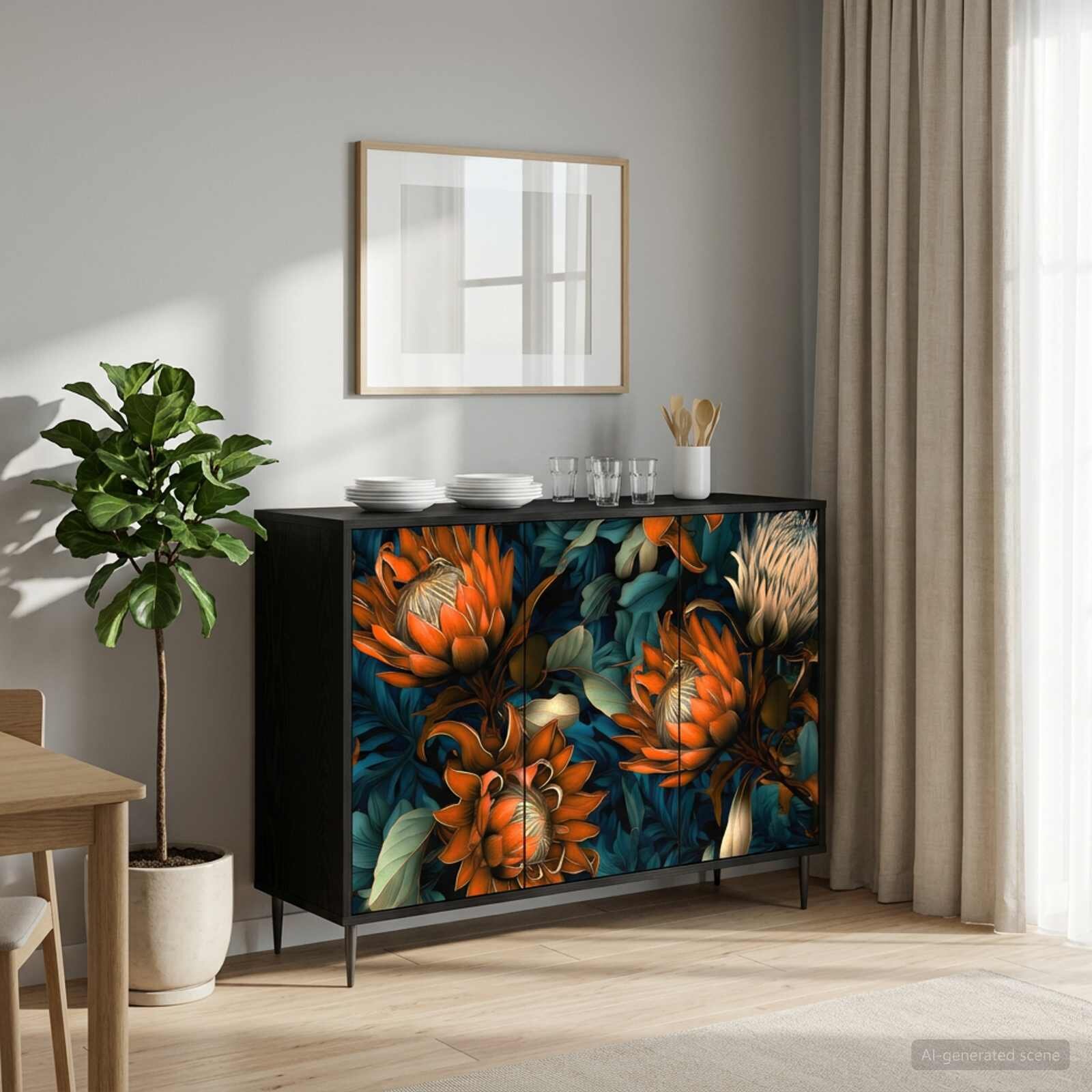 vidaXL Служебен шкаф LOCHEM Черен дъб 102 x 33 x 76 см