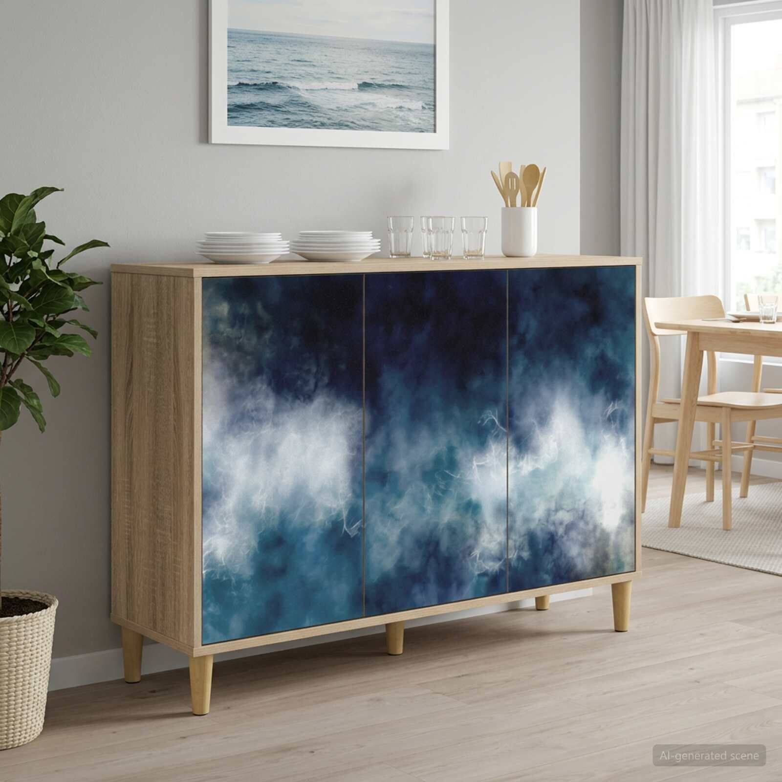 vidaXL Служебен шкаф RAALTE Сонома 102 x 33 x 75 см