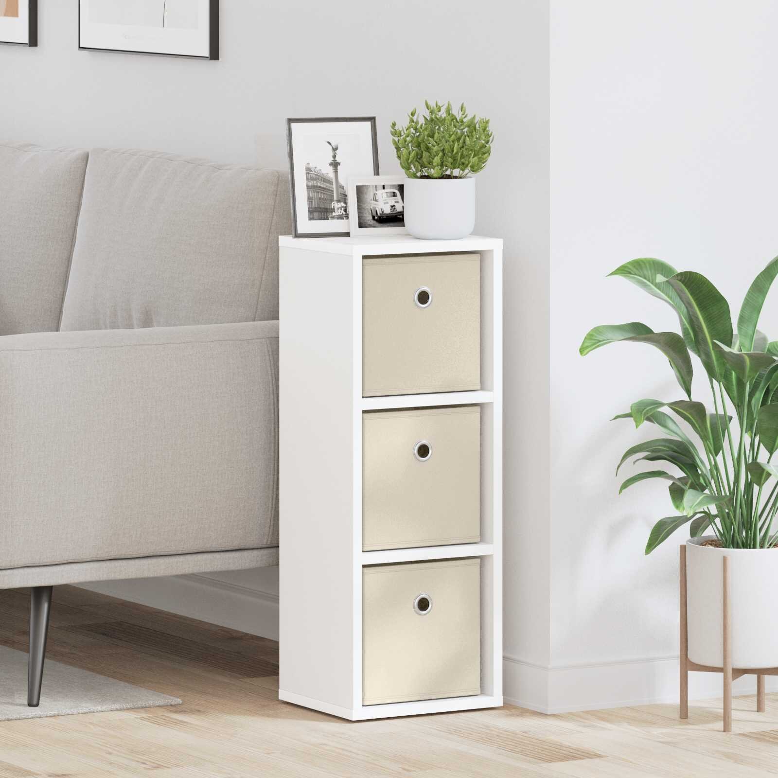 vidaXL Служебен шкаф с чекмедже Бяло 255 x 22 x 695 см