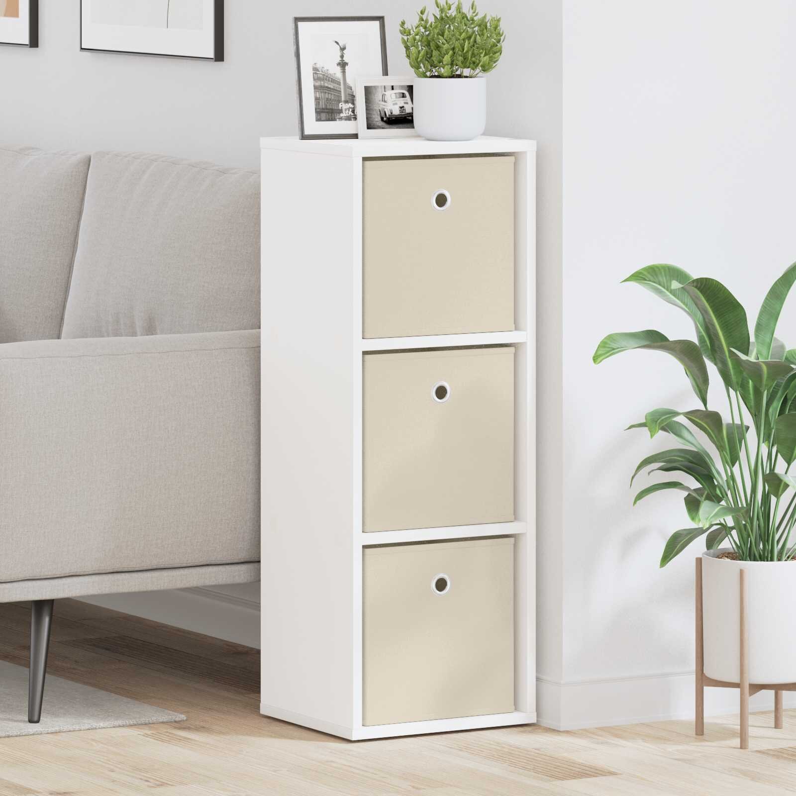 vidaXL Служебен шкаф с чекмедже Бяло 305 x 27 x 845 см