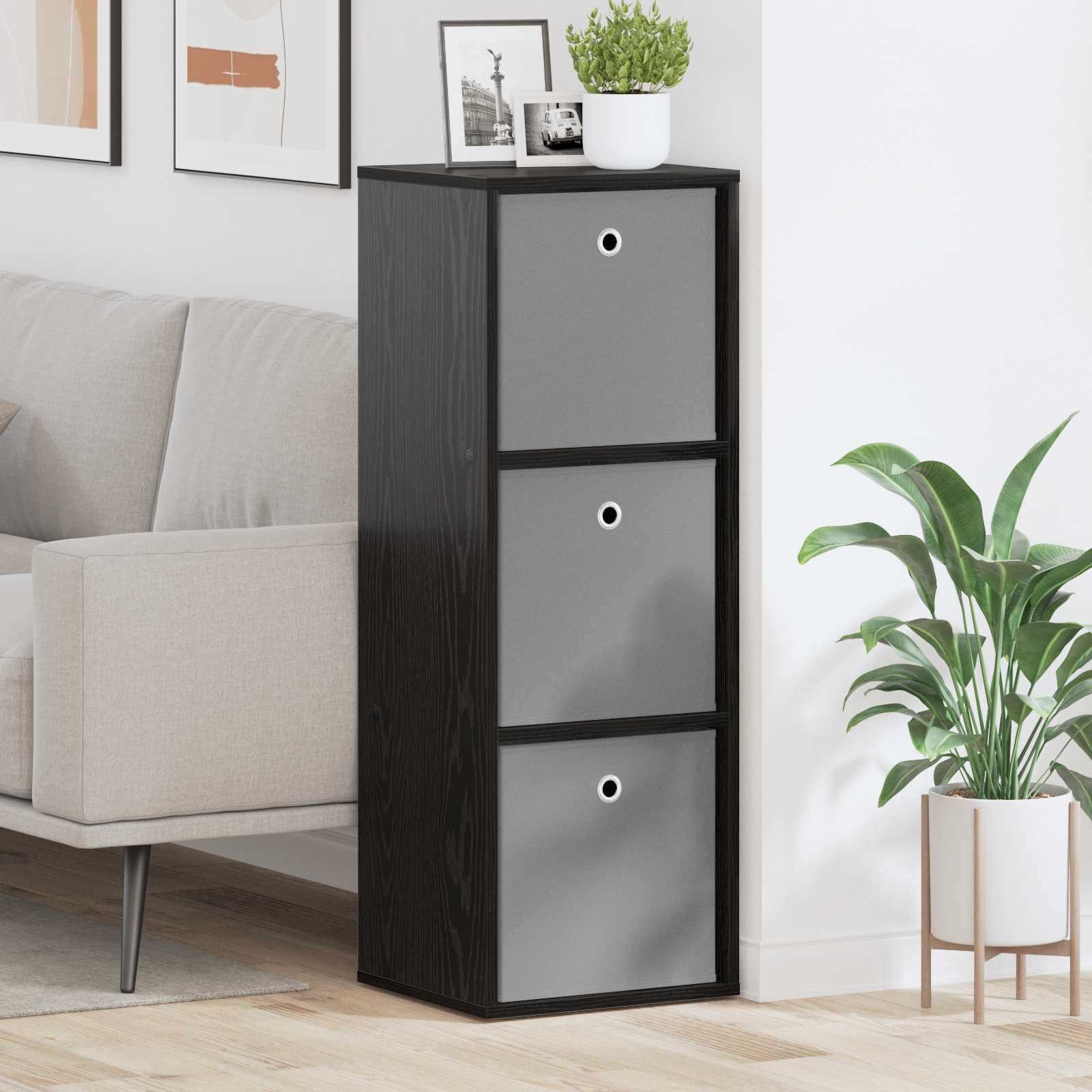 vidaXL Служебен шкаф с чекмедже Черния дъб 35 x 32 x 995 см