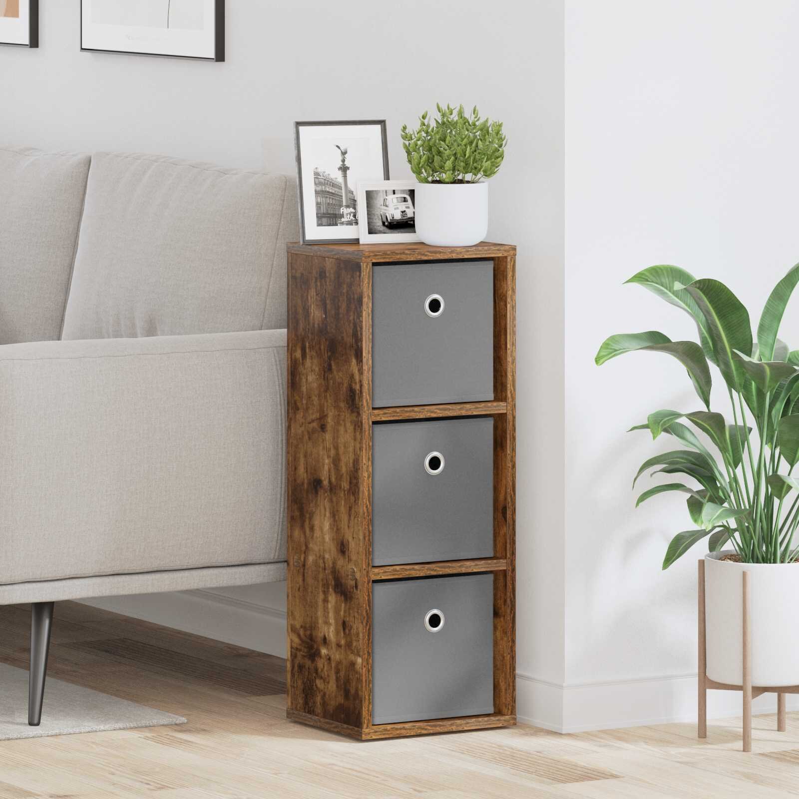 vidaXL Служебен шкаф с чекмедже Димян дъб 255 x 22 x 695 см