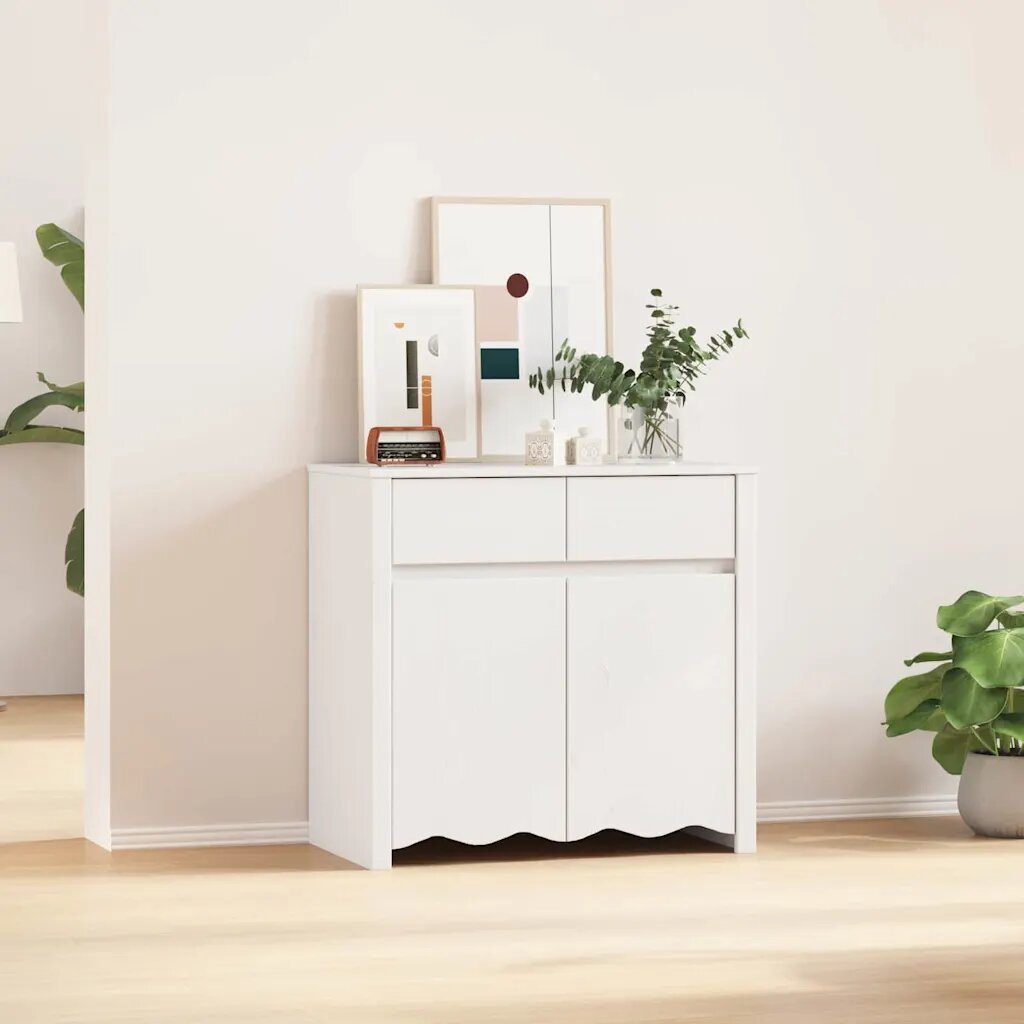 vidaXL Служебен шкаф с чекмедже Drammen Бяло 79 x 43 x 75.5 см