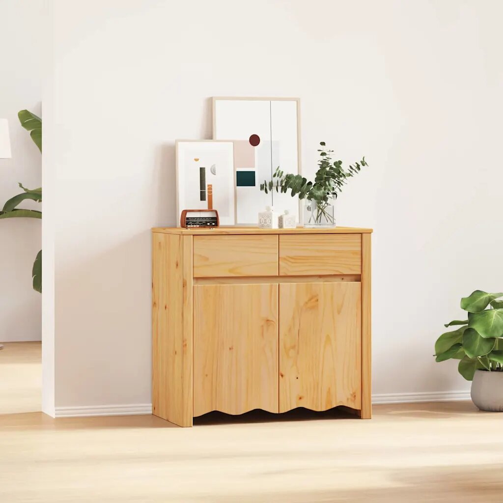 vidaXL Служебен шкаф с чекмедже Drammen Дъб 79 x 43 x 75.5 см