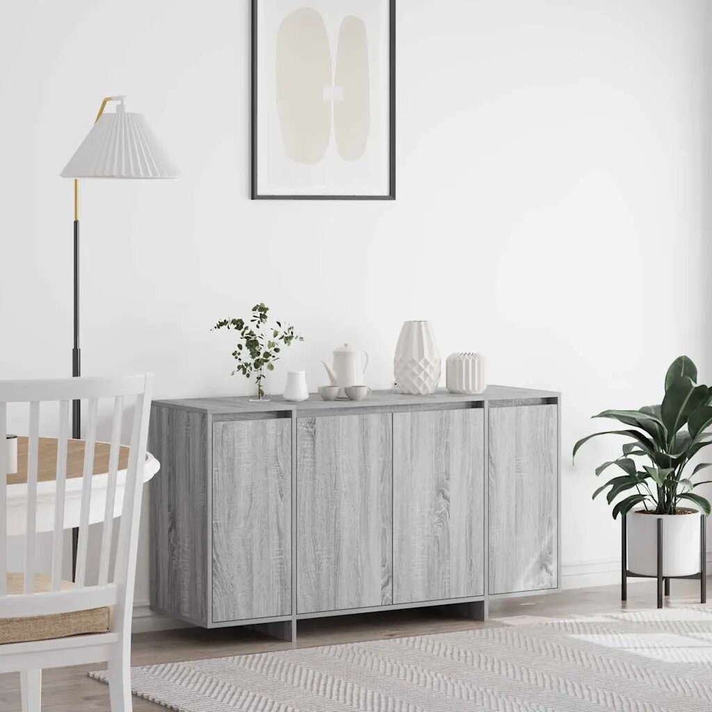 vidaXL Служебен шкаф Сив Сонома 135 x 41 x 75 см Инженерна дървесина