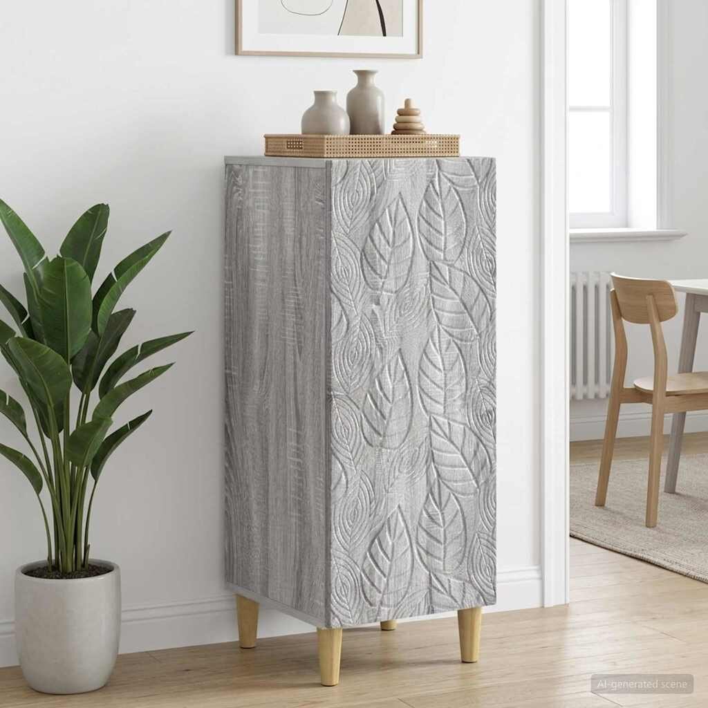 vidaXL Служебен шкаф Сив Сонома 33 x 345 x 90 см Инженерна дървесина