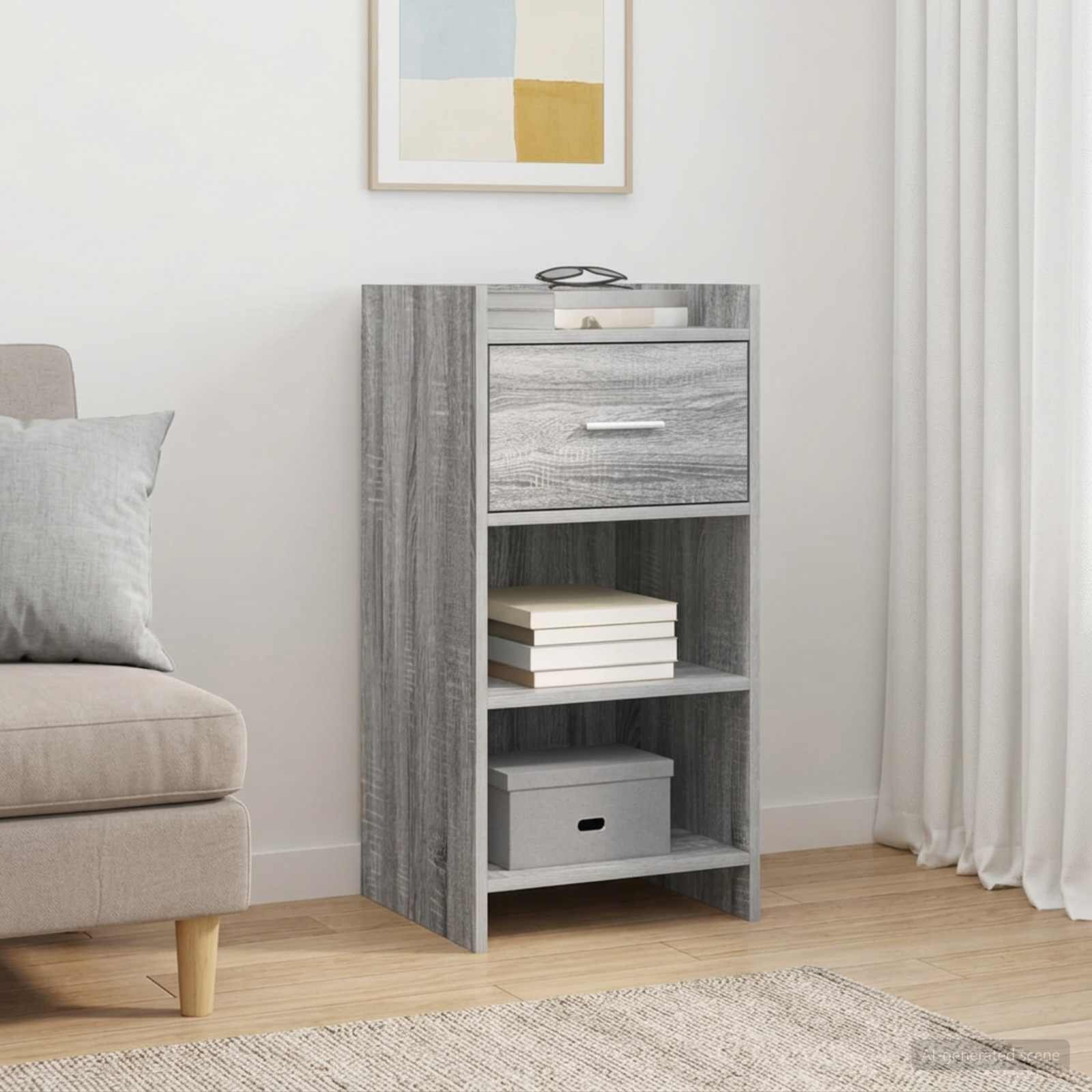 vidaXL Служебен шкаф Сив Сонома 40 x 36 x 80 см Инженерна дървесина