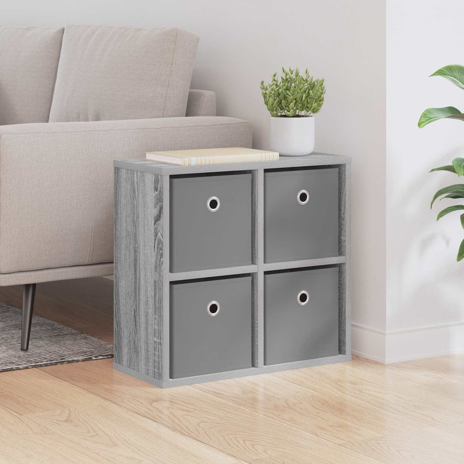 vidaXL Служебен шкаф Сив Сонома 495 x 22 x 47 см