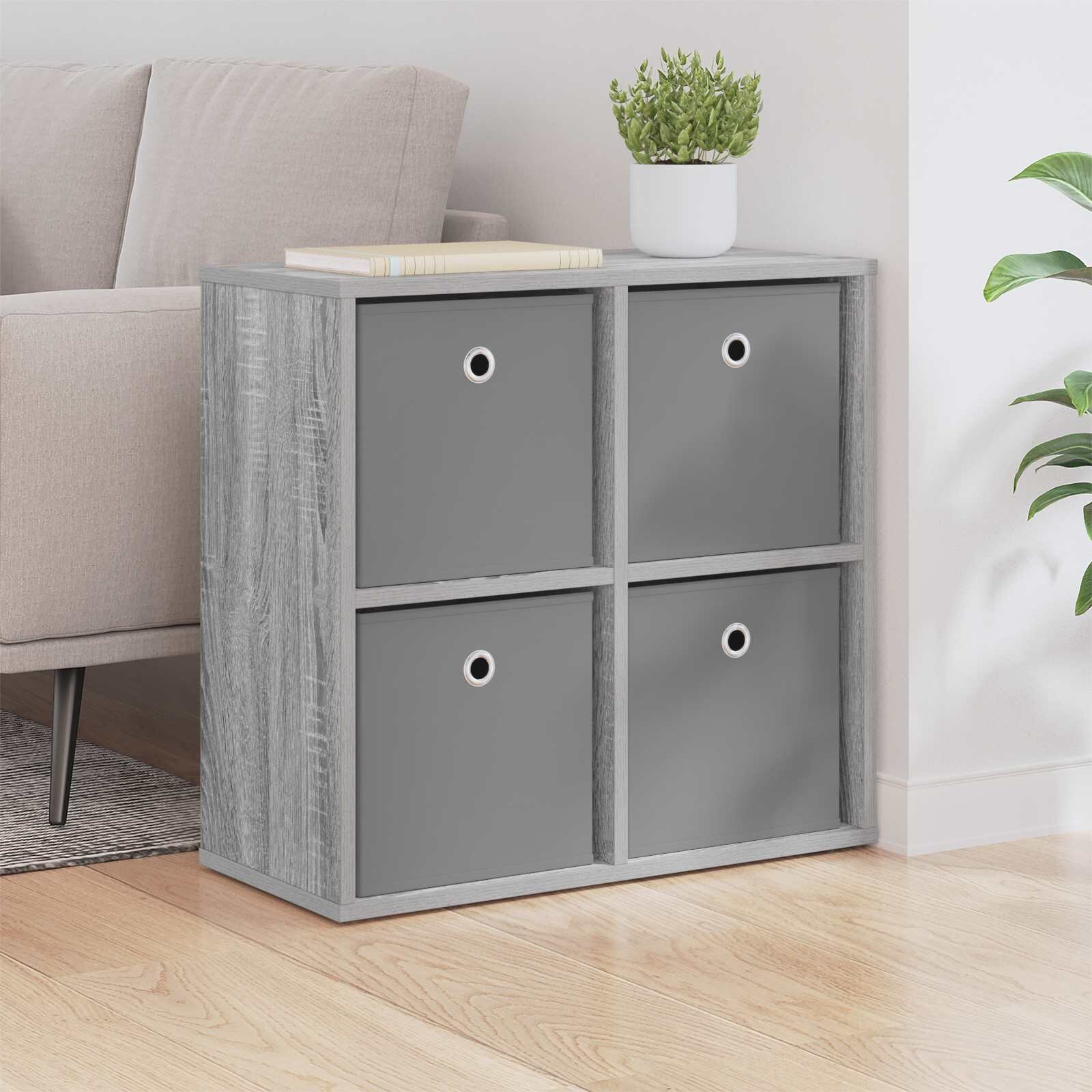 vidaXL Служебен шкаф Сив Сонома 595 x 27 x 57 см