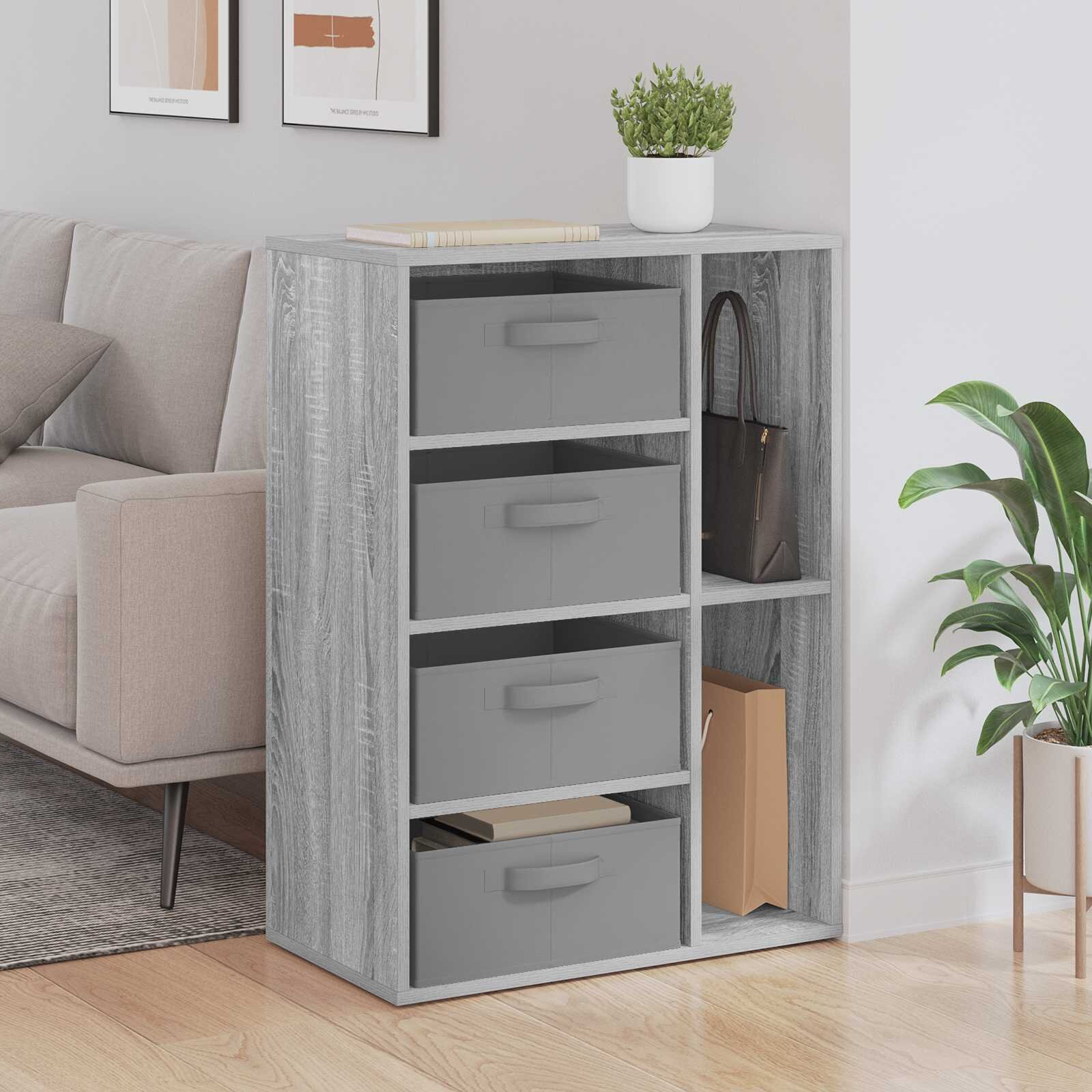 vidaXL Служебен шкаф Сив Сонома 60 x 335 x 84 см