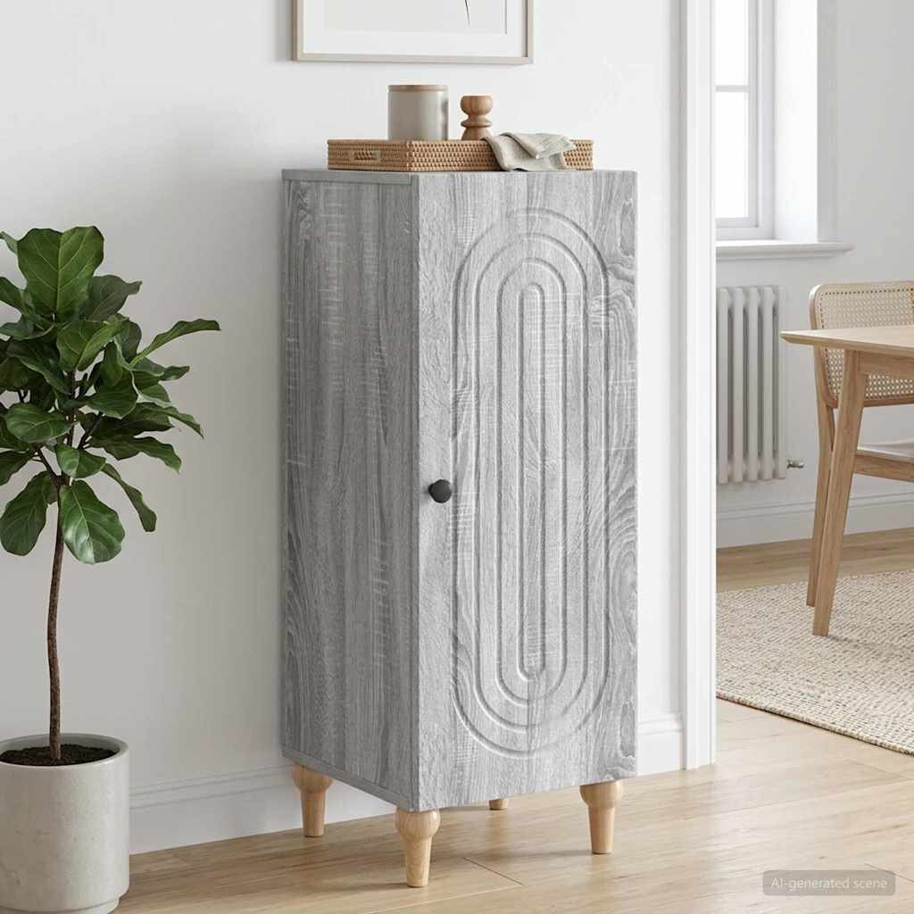 vidaXL Служебен шкаф Сива сонома 33 x 345 x 90 см Инженерна дървесина