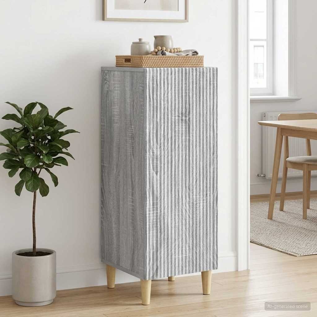 vidaXL Служебен шкаф Сива сонома 33 x 345 x 90 см Инженерна дървесина