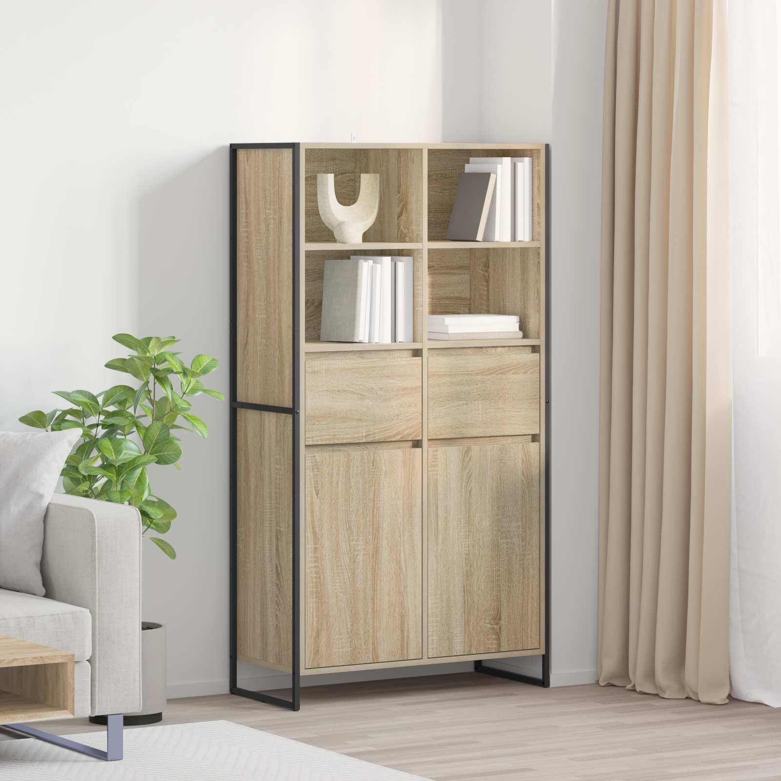 vidaXL Служебен шкаф Сонома 81 x 36 x 150.5 см Инженерна дървесина