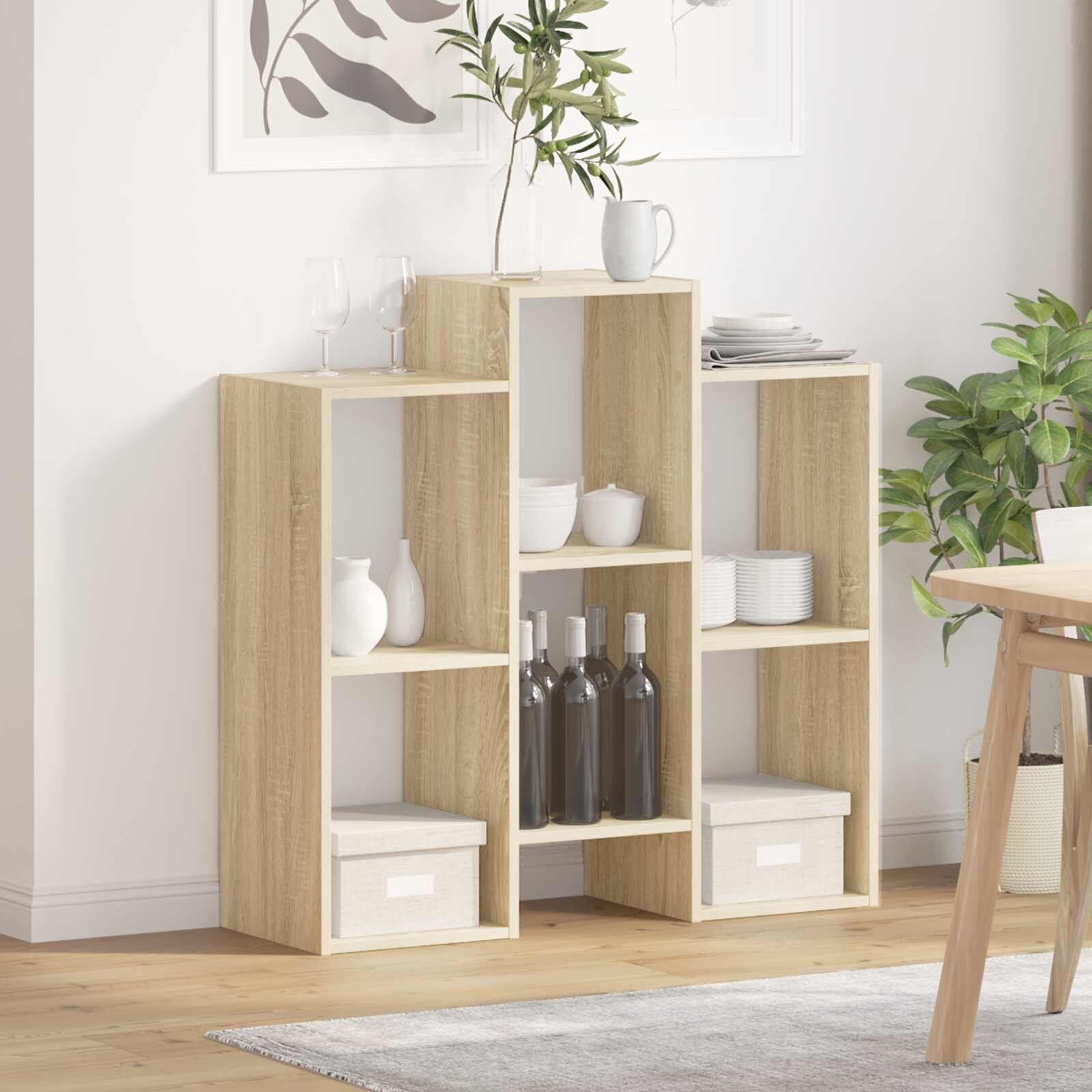 vidaXL Служебен шкаф Сонома дъб 90 x 30 x 90 cm