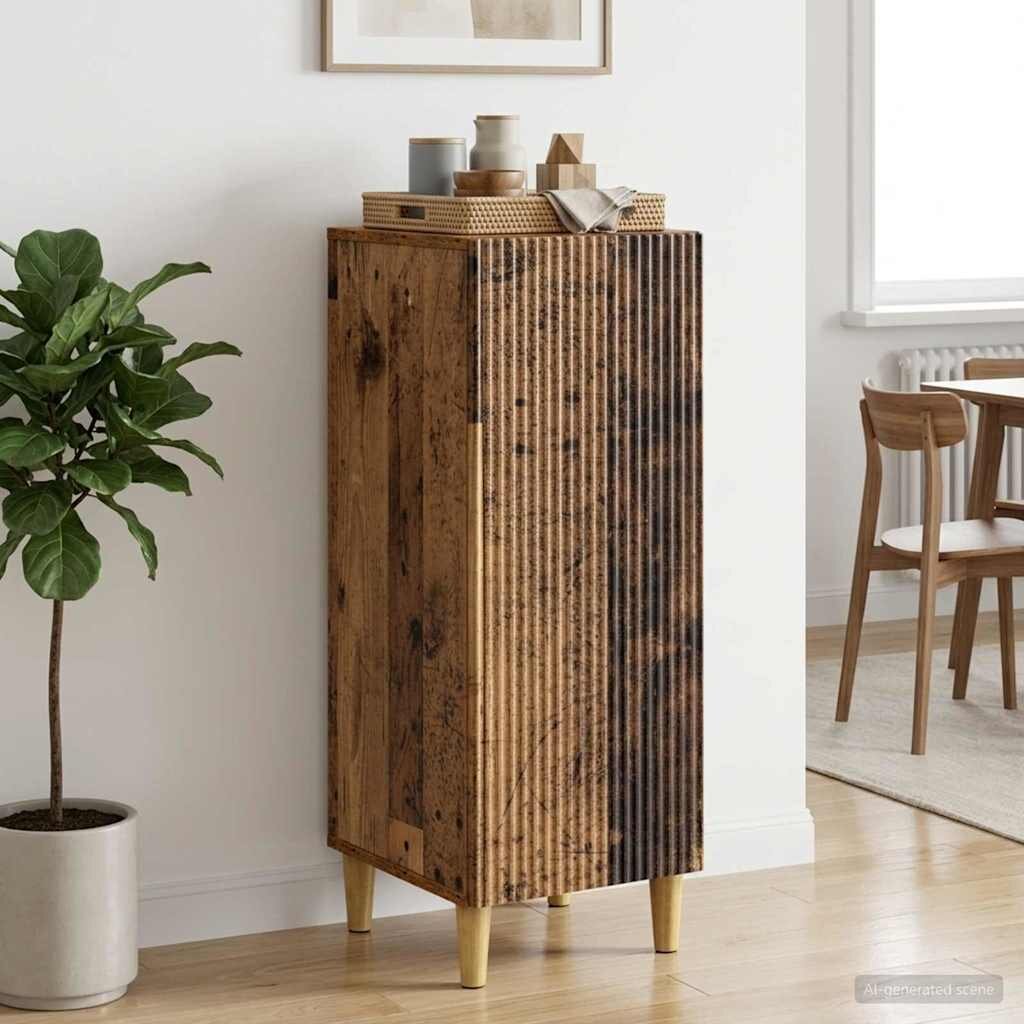 vidaXL Служебен шкаф Старо дърво 33 x 345 x 90 см Инженерна дървесина