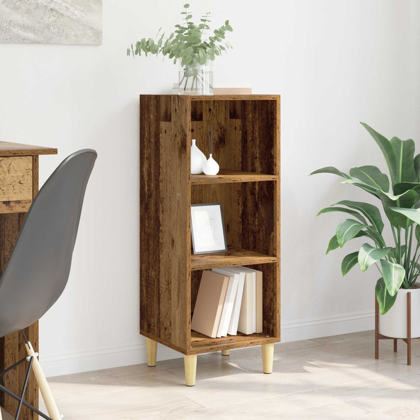 vidaXL Служебен шкаф Старо дърво 345 x 325 x 90 см