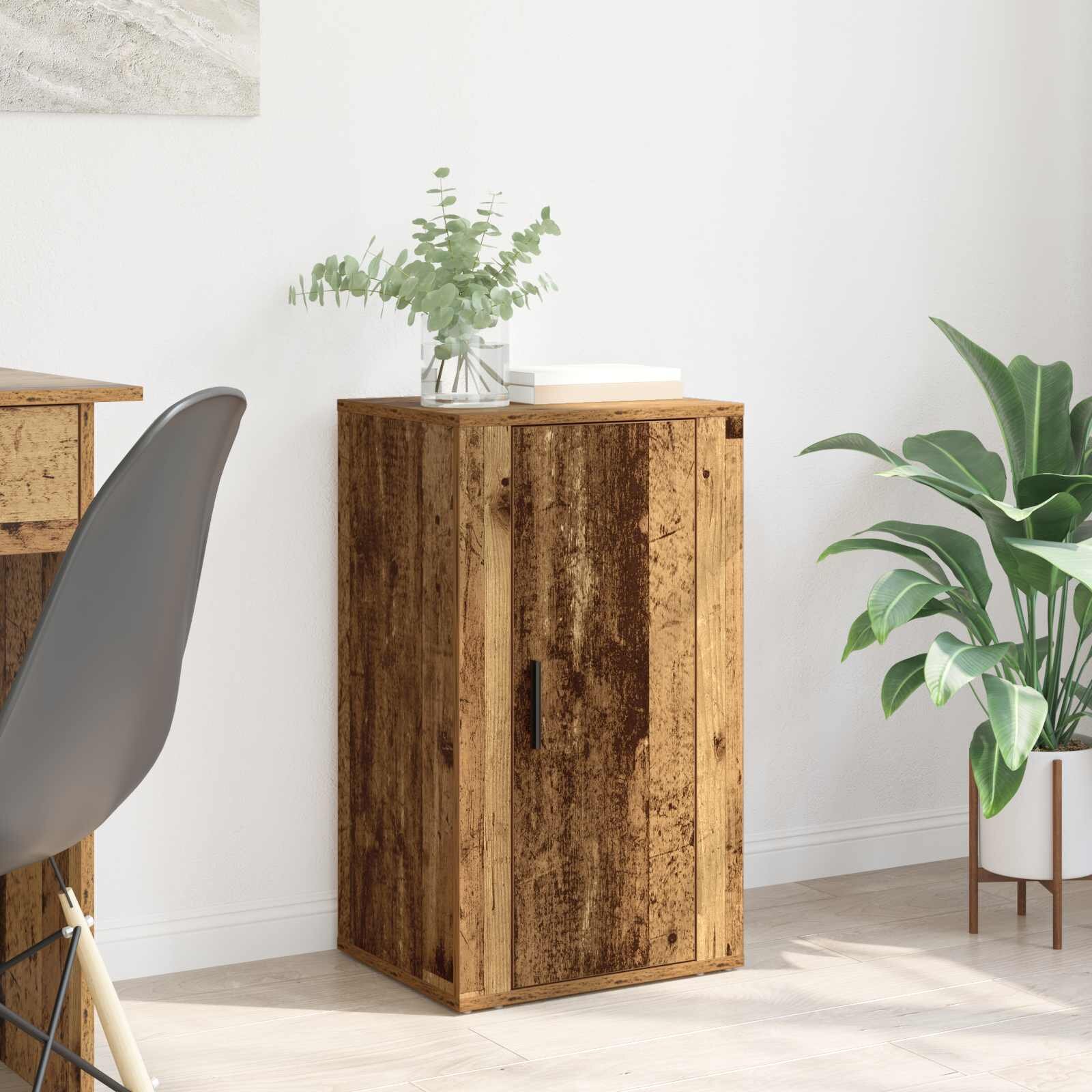 vidaXL Служебен шкаф Старо дърво 40 x 33 x 70 см Инженерна дървесина