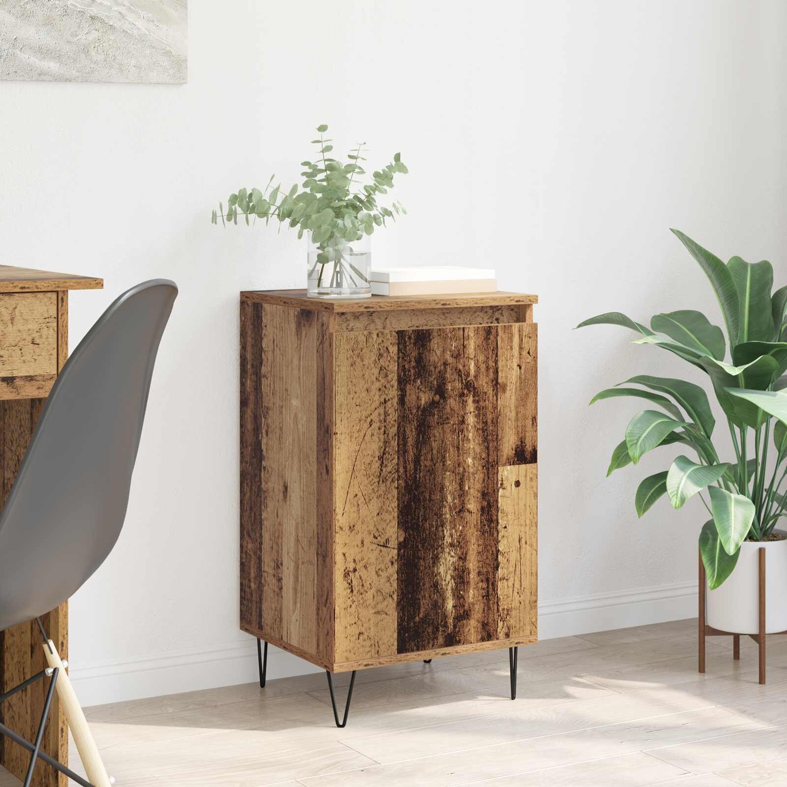 vidaXL Служебен шкаф Старо дърво 40 x 35 x 70 см Инженерна дървесина