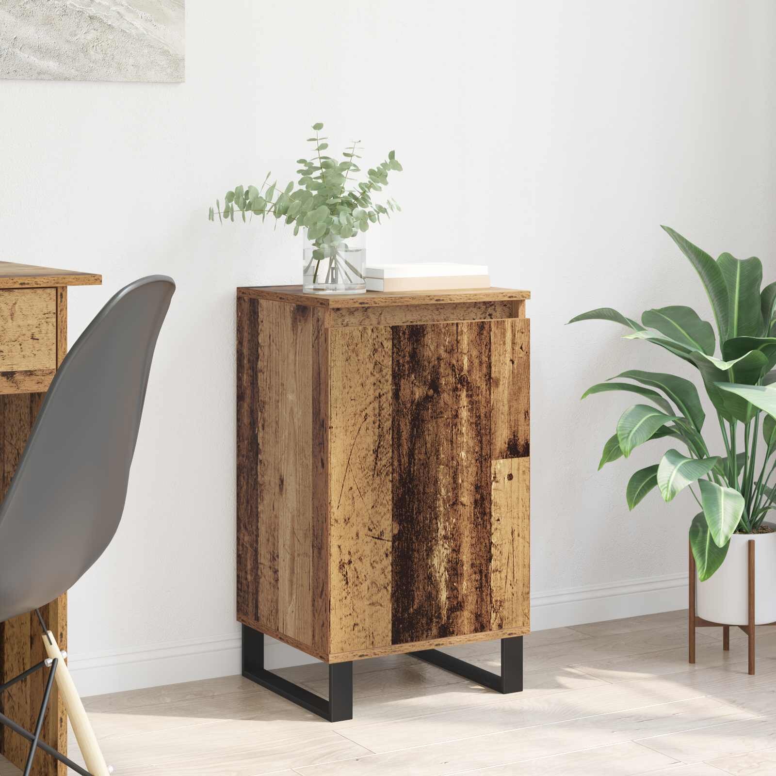 vidaXL Служебен шкаф Старо дърво 40 x 35 x 70 см Инженерна дървесина