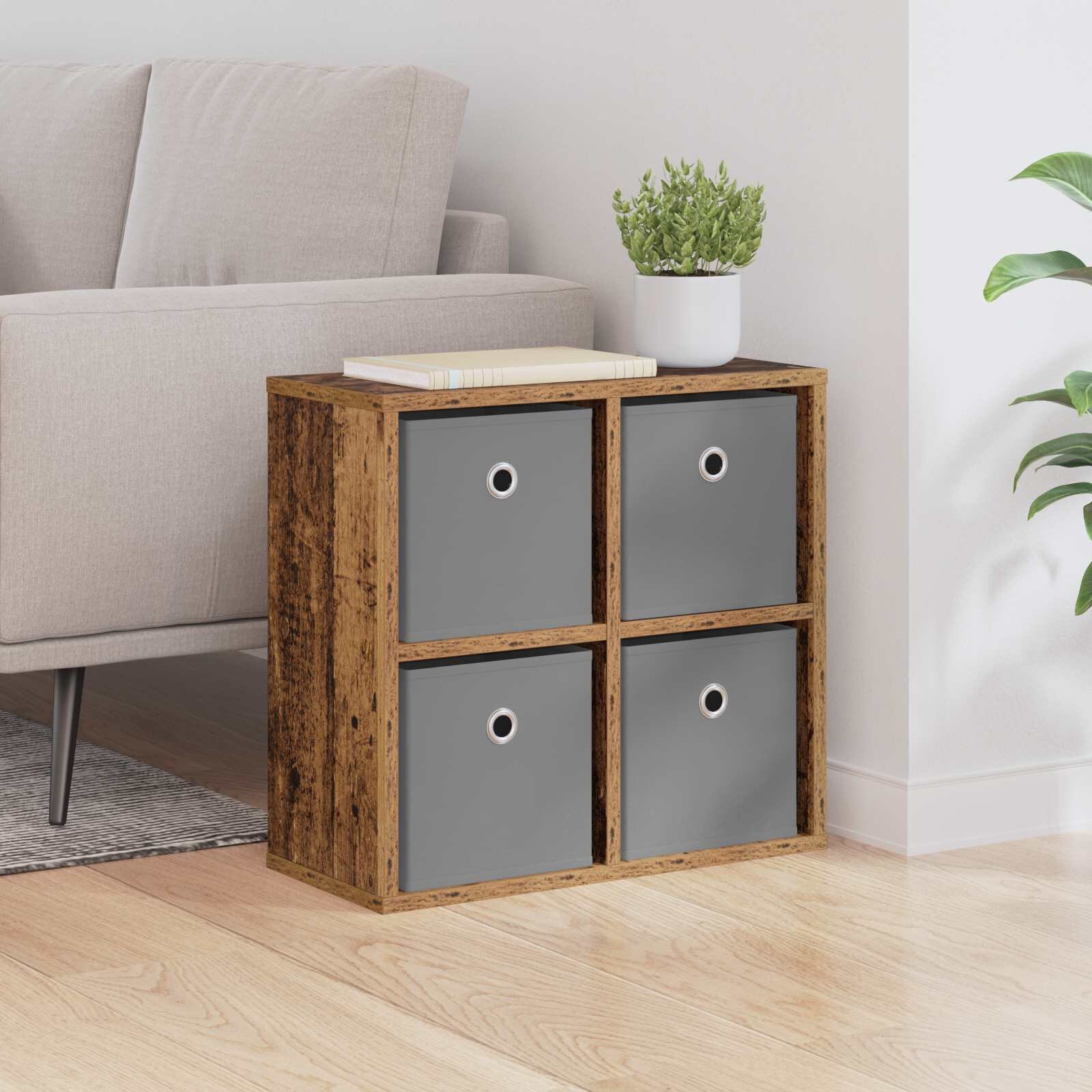 vidaXL Служебен шкаф Старо дърво 495 x 22 x 47 см