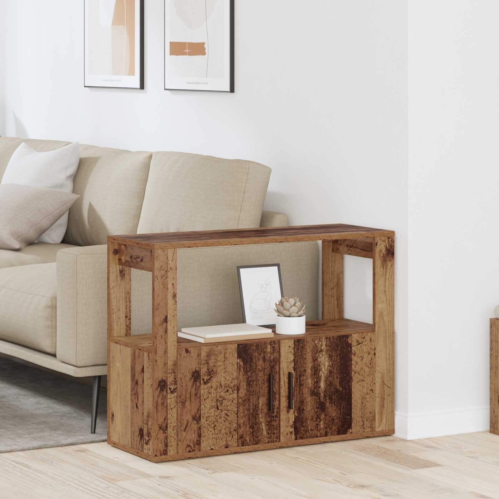 vidaXL Служебен шкаф Старо дърво 80 x 30 x 60 cm Инженерна дървесина
