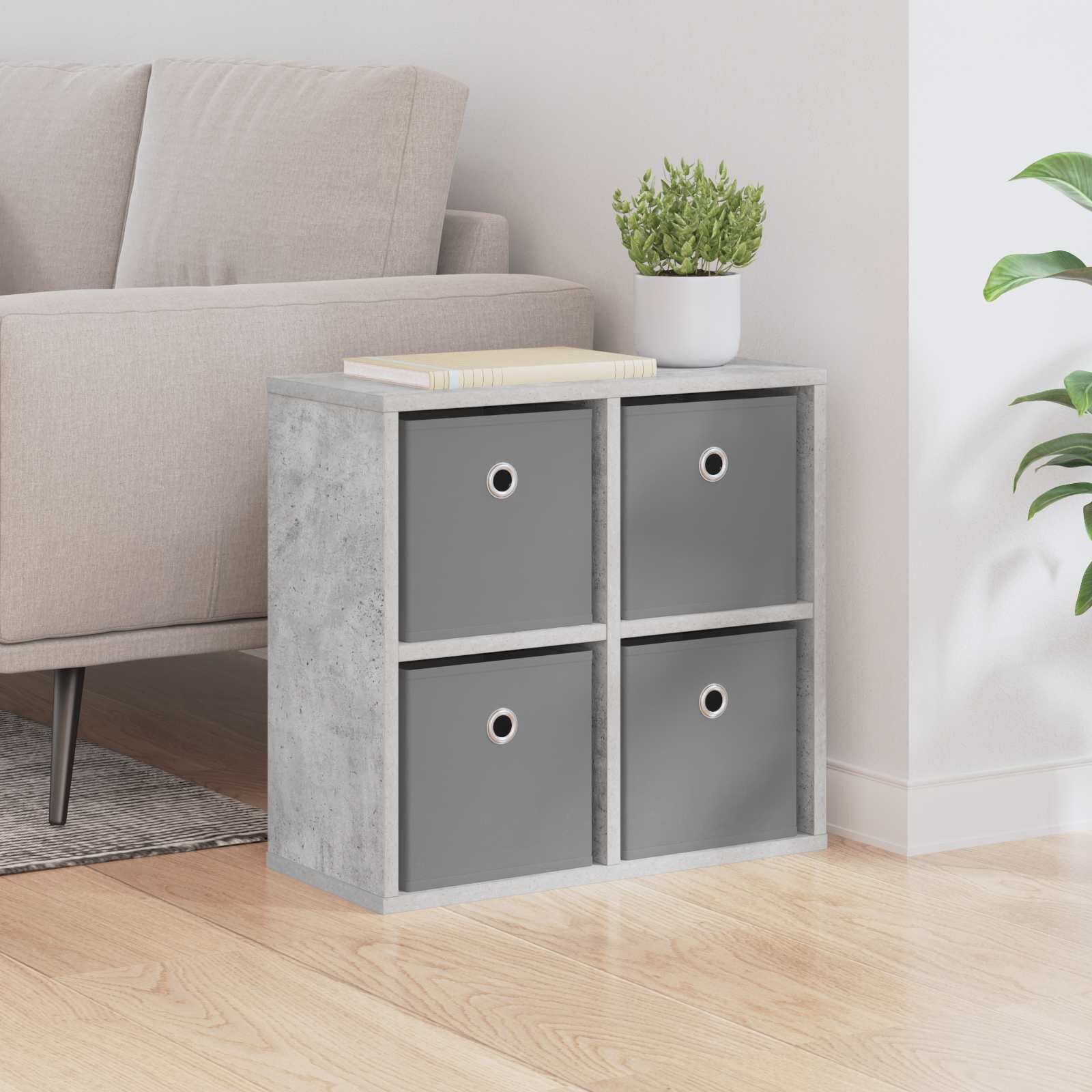 vidaXL Служебен шкаф Циментено сиво 495 x 22 x 47 см
