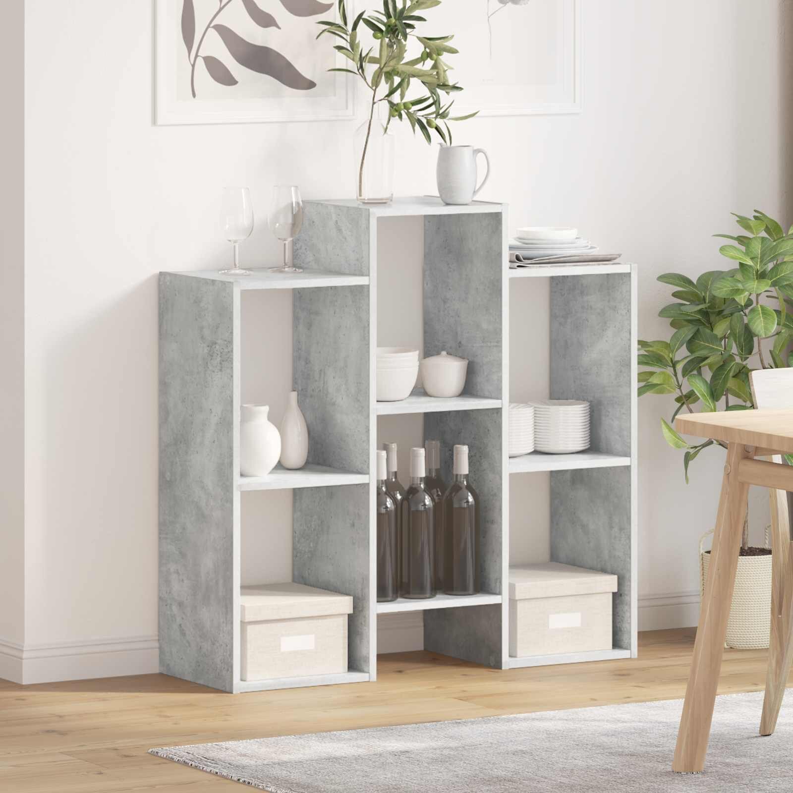 vidaXL Служебен шкаф Циментено сиво 90 x 30 x 90 cm