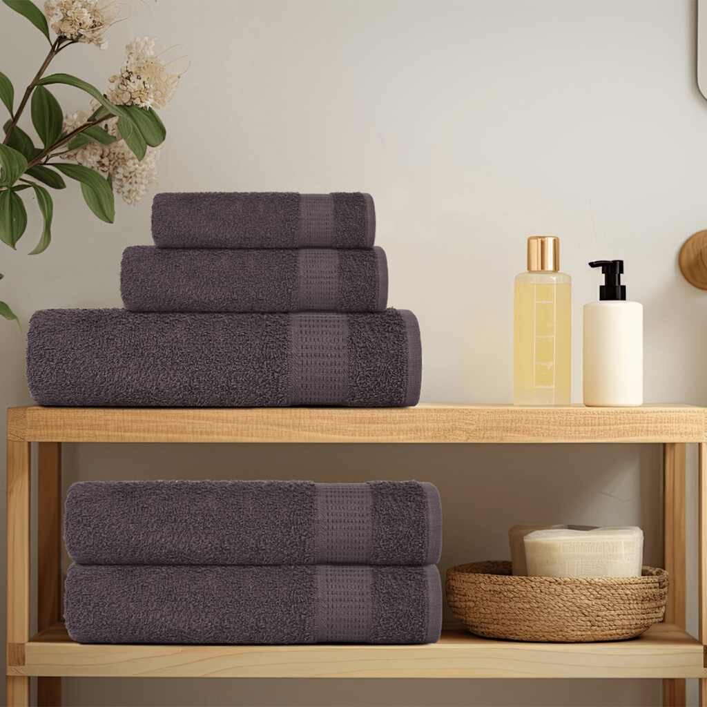 vidaXL Soap Towels 4 pcs Anthracite 30x30 cm 360 gsm 100% Cotton - Untranslated