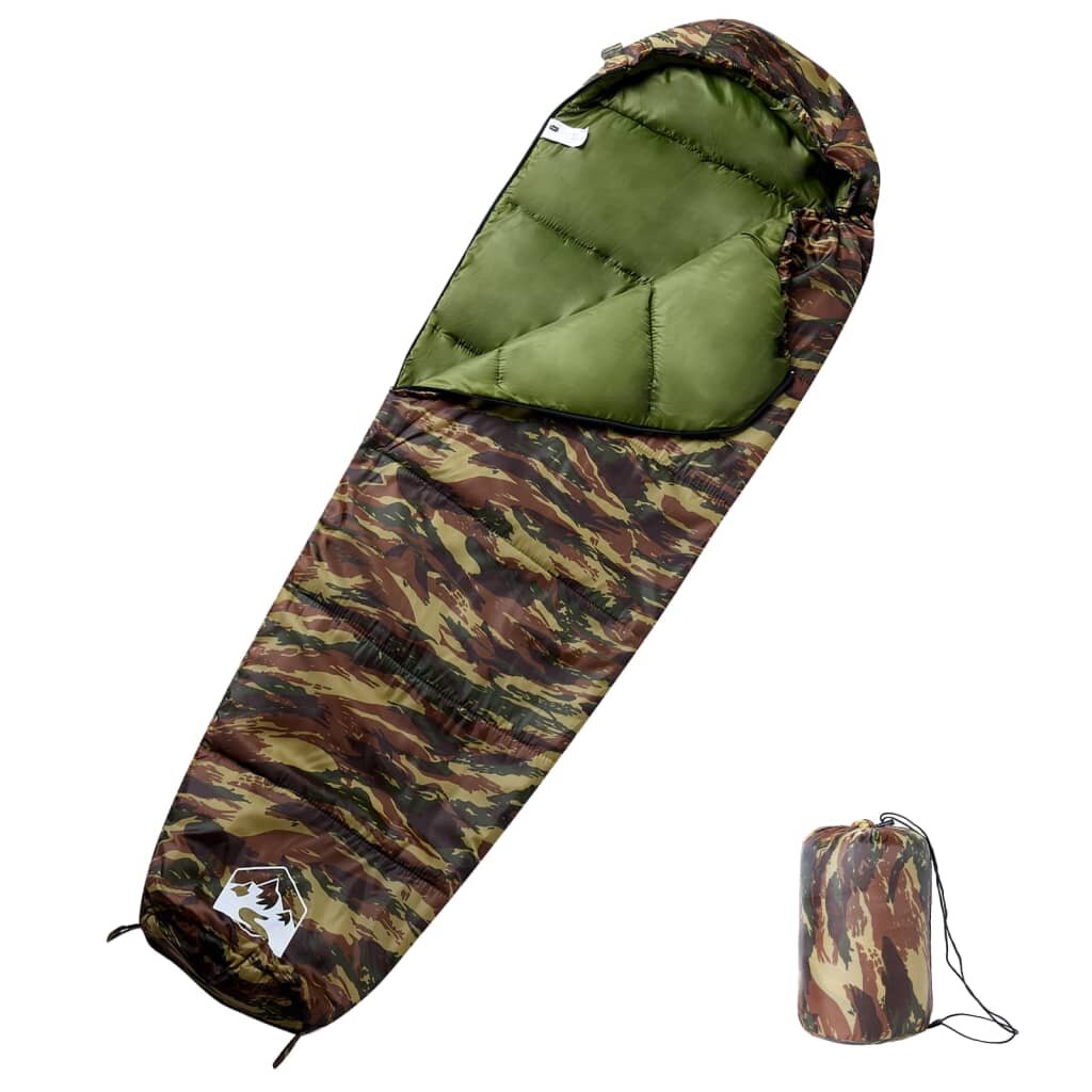 vidaXL Спален чувал тип мумия за възрастни къмпинг 3 сезона