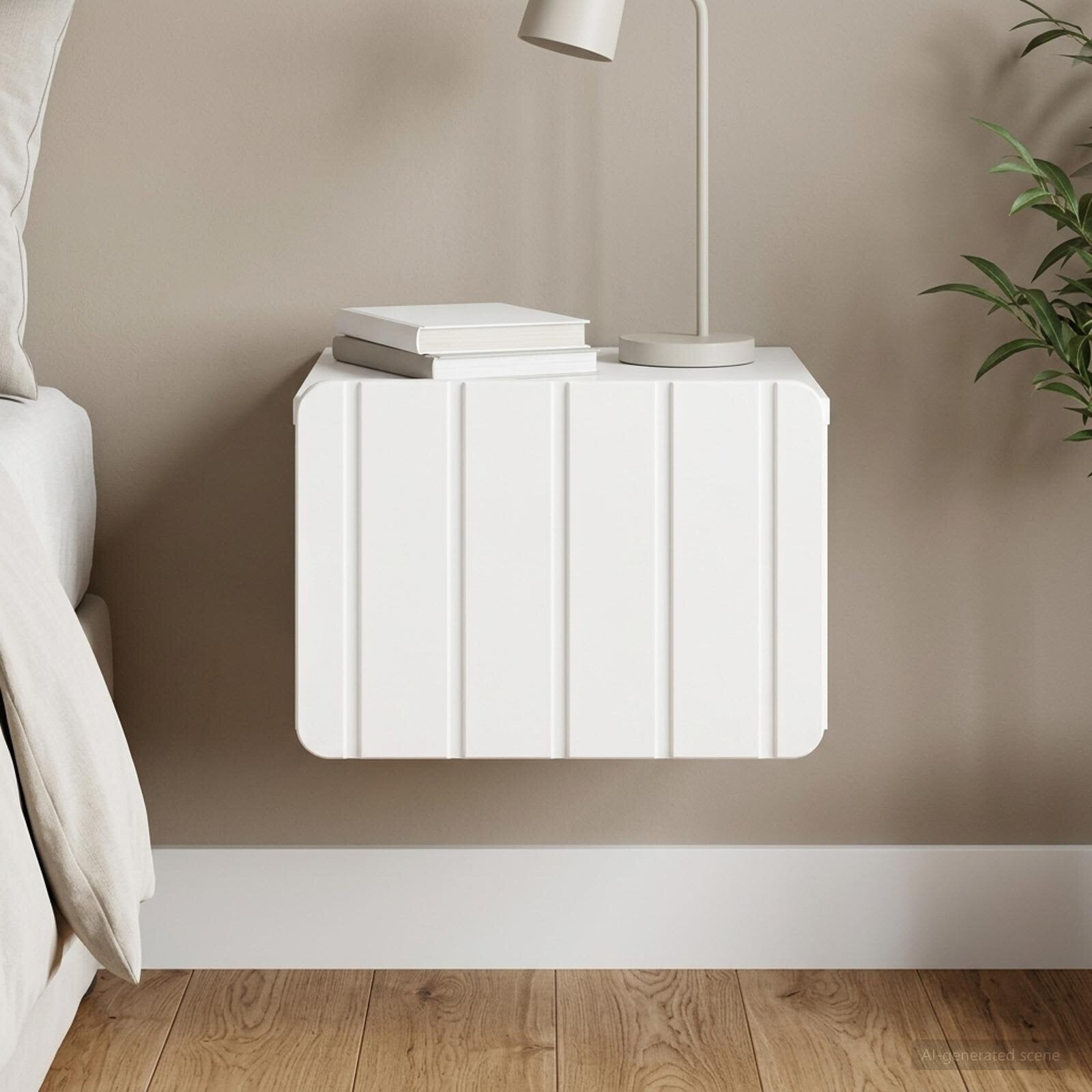 vidaXL Спален шкаф с монтаж на стена Бял гланц 33 x 345 x 24 см