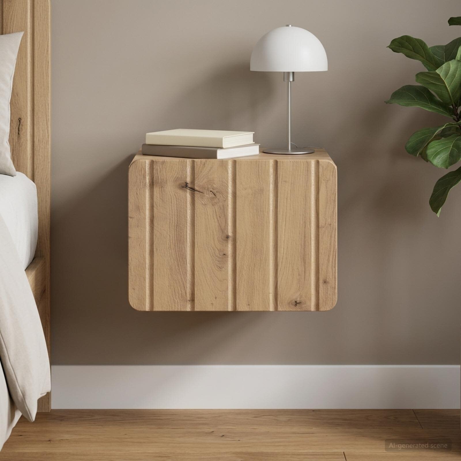 vidaXL Спален шкаф с монтаж на стена Дъб артизан 33 x 345 x 24 см