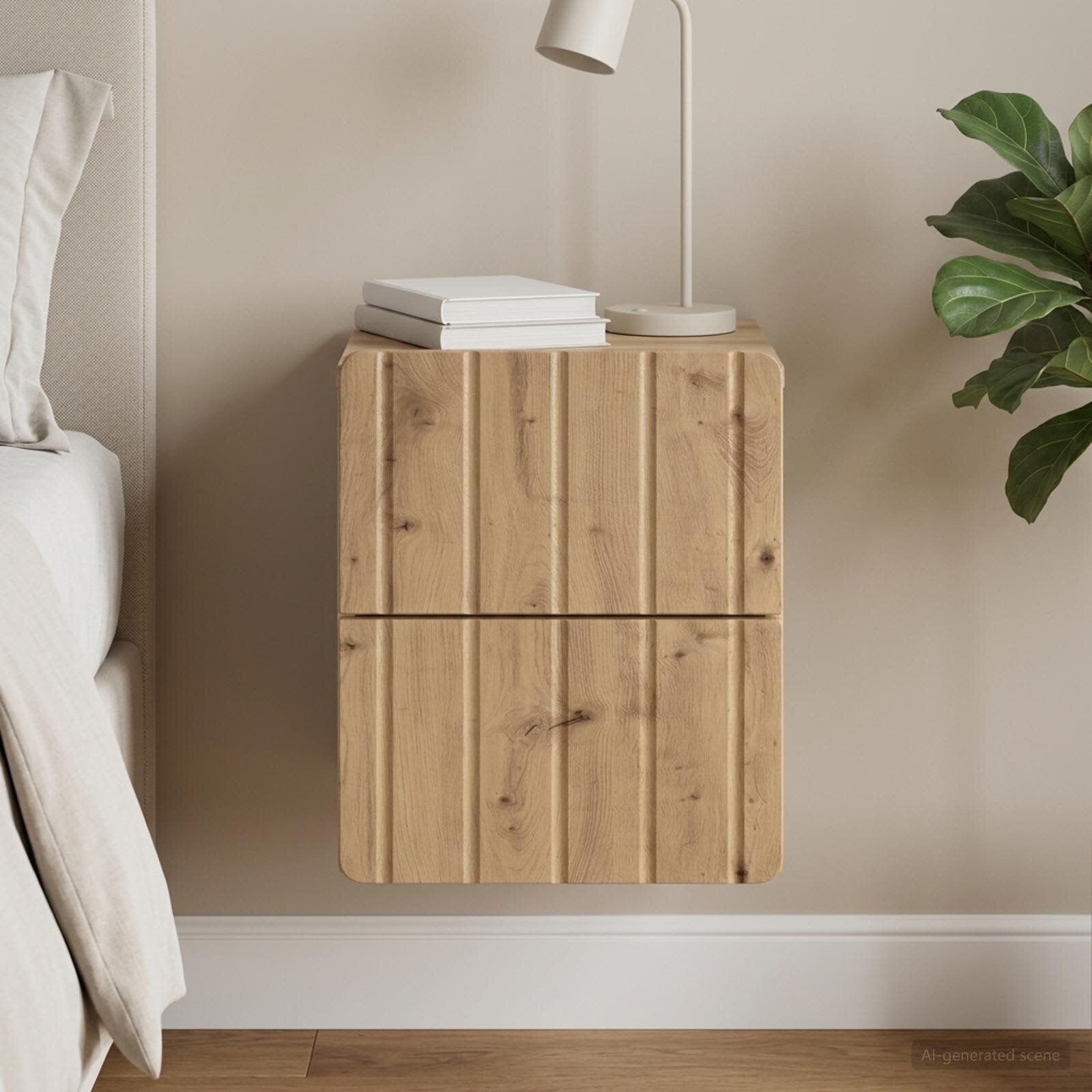 vidaXL Спален шкаф с монтаж на стена Дъб артизан 33 x 345 x 43 см