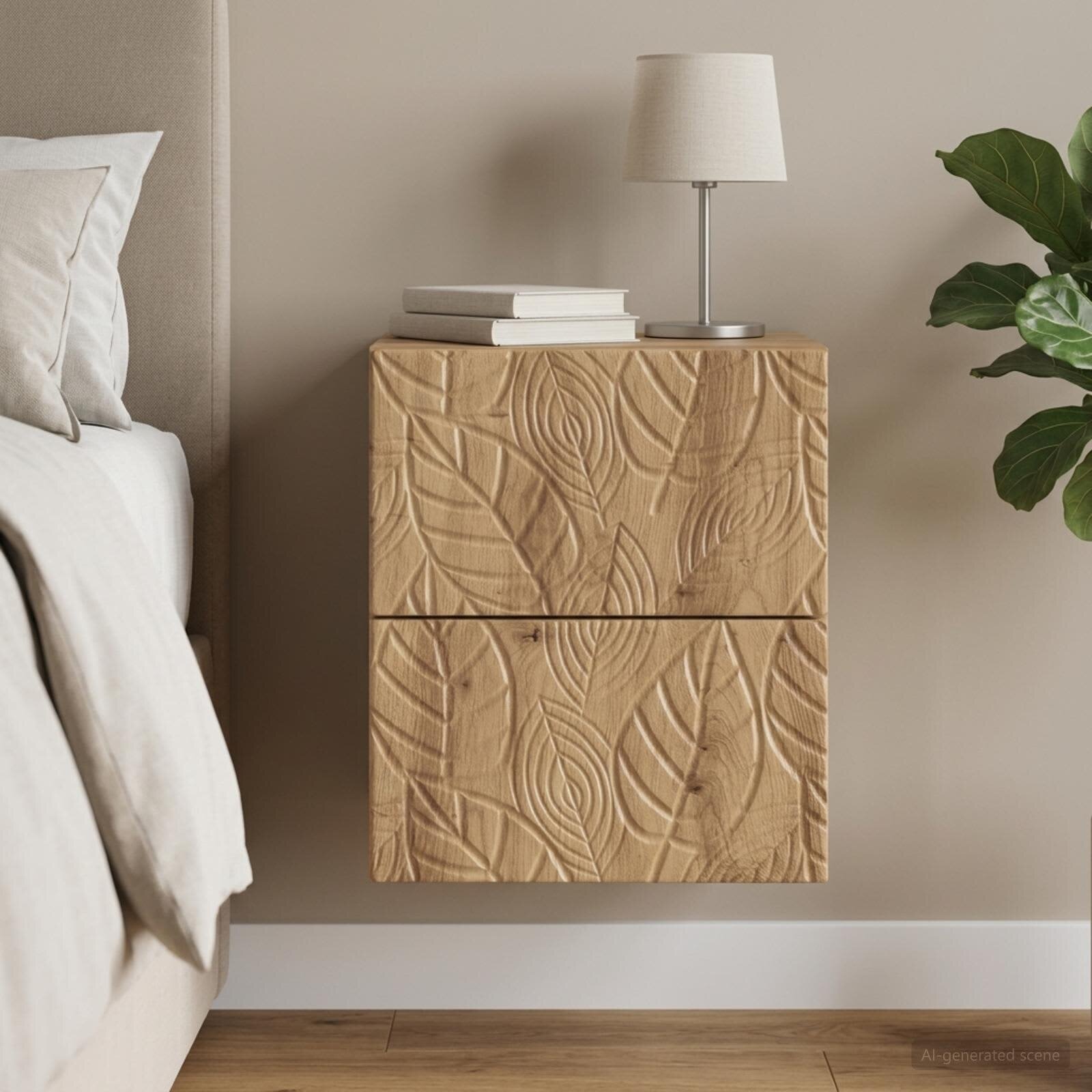 vidaXL Спален шкаф с монтаж на стена Дъб артизан 345 x 33 x 40 см