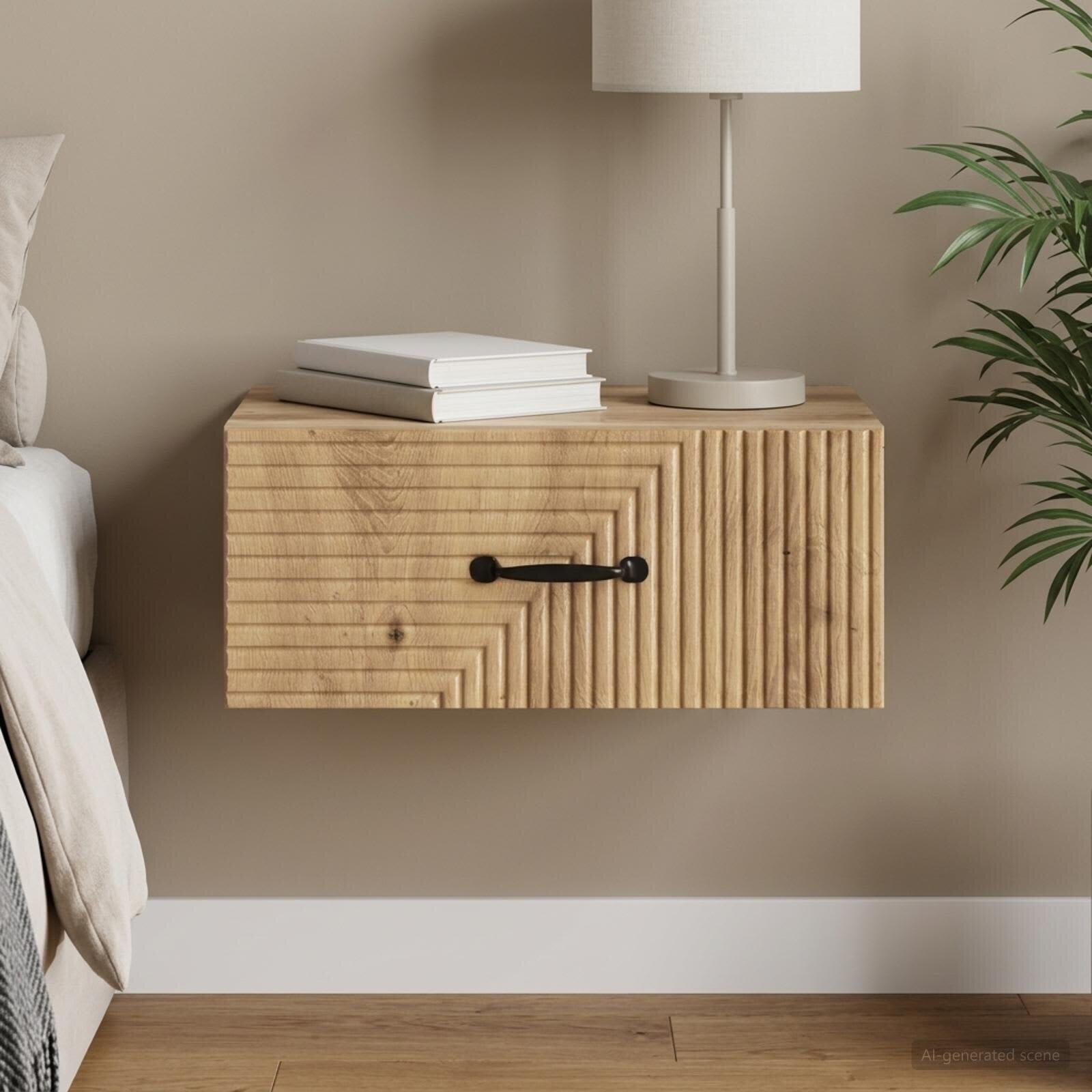vidaXL Спален шкаф с монтаж на стена Дъб артизан 49 x 345 x 20 см