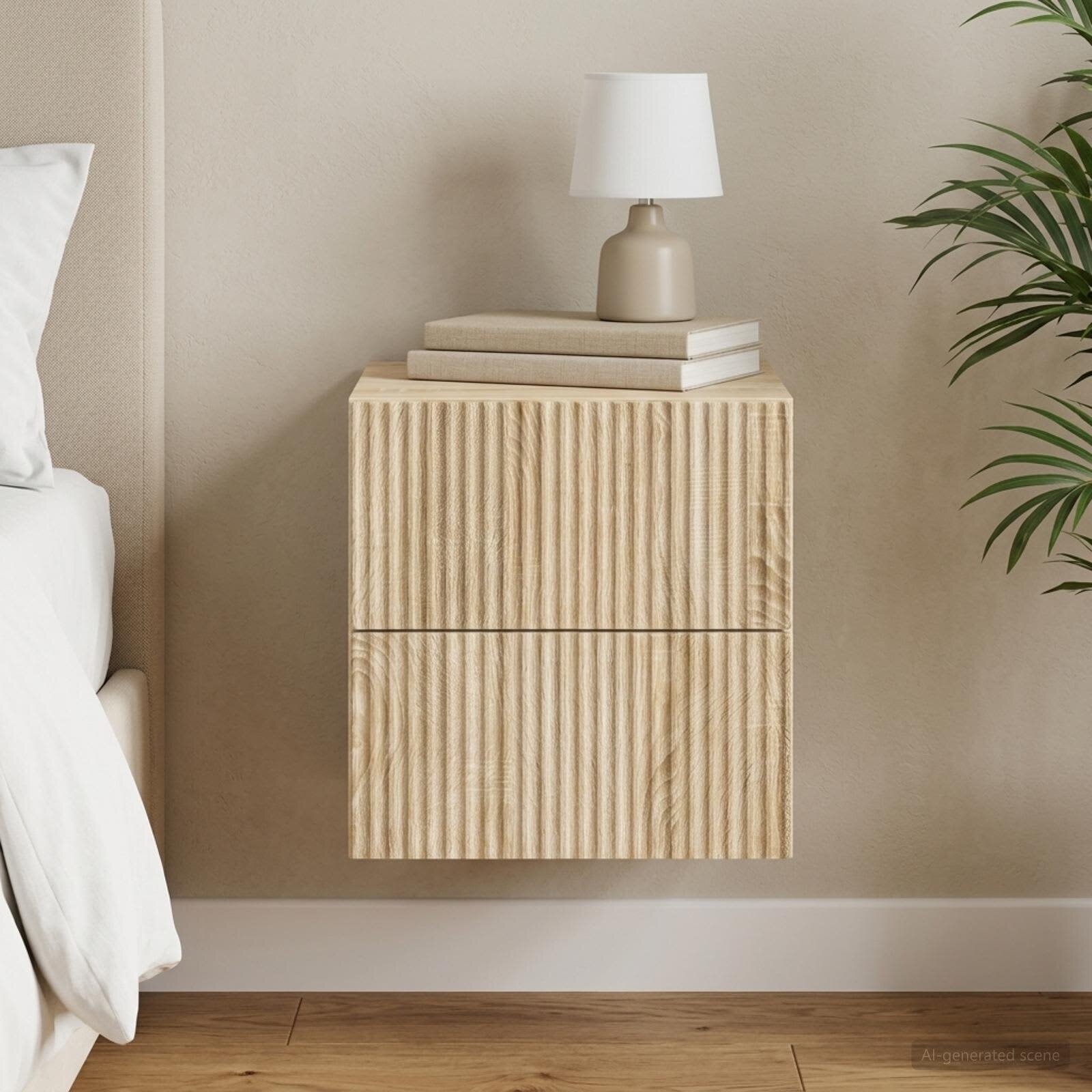 vidaXL Спален шкаф с монтаж на стена Дъб сонома 33 x 345 x 40 см