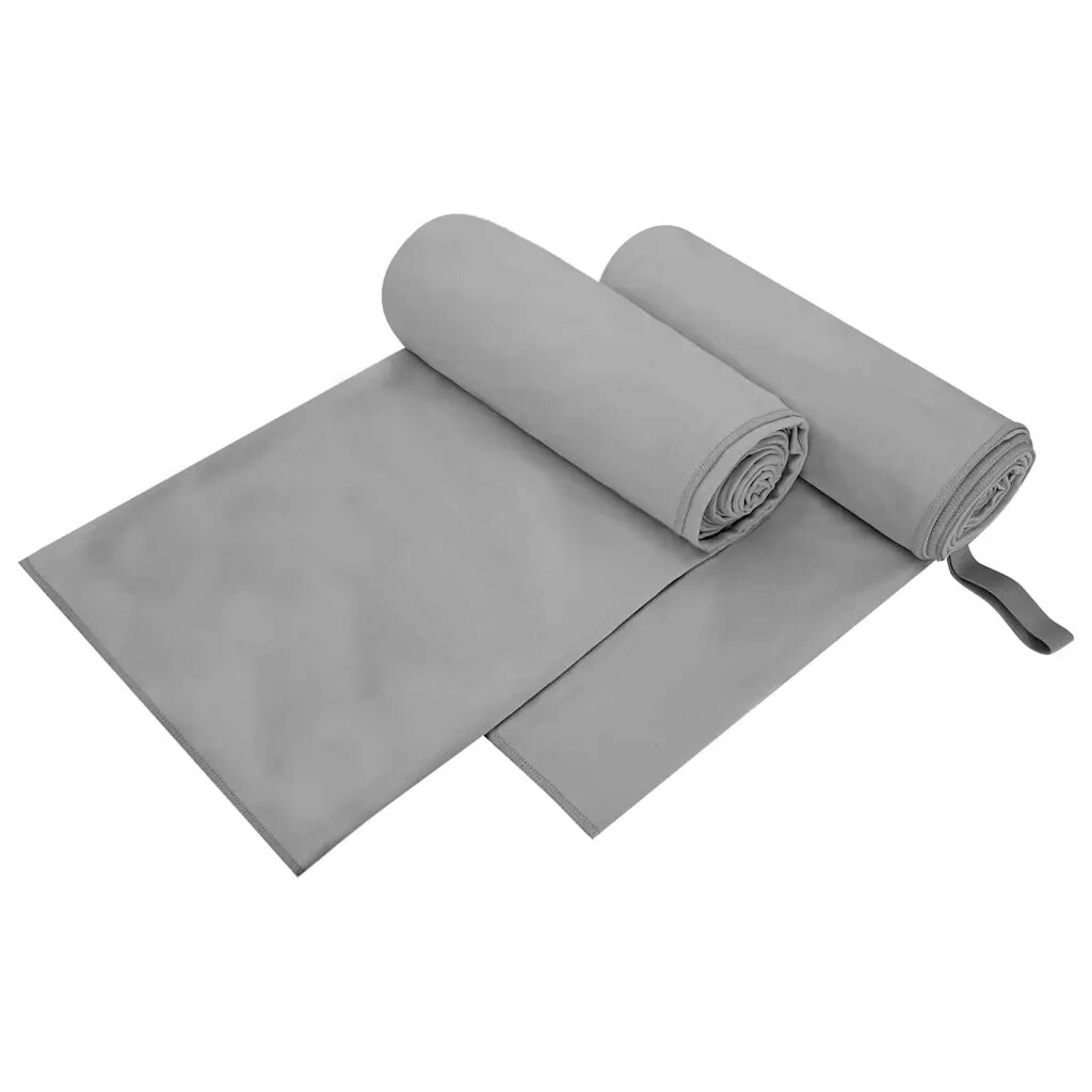 vidaXL Спортни кърпи 2 бр. Тъмносив 200 x 100 cm Полиестер и полиамид