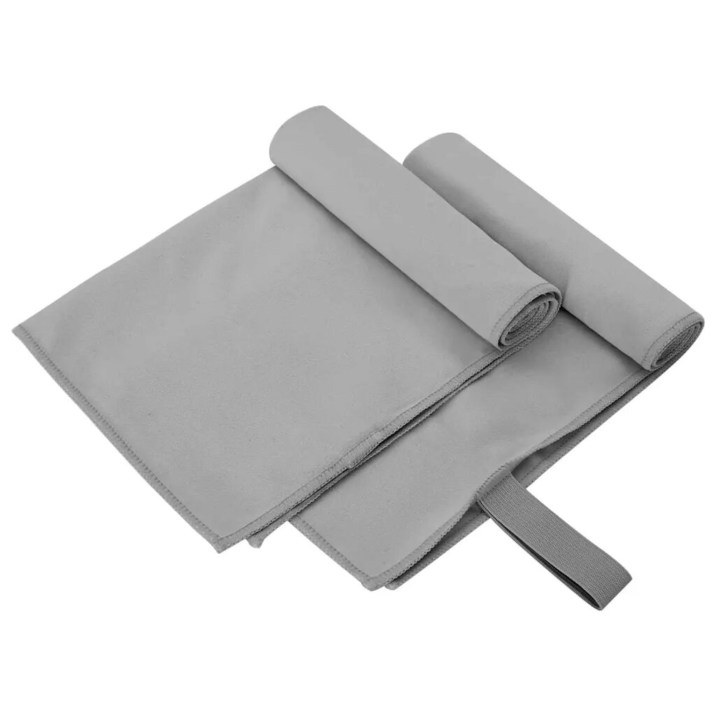 vidaXL Спортни кърпи 2 бр. Тъмносив 50 x 30 cm Полиестер и полиамид