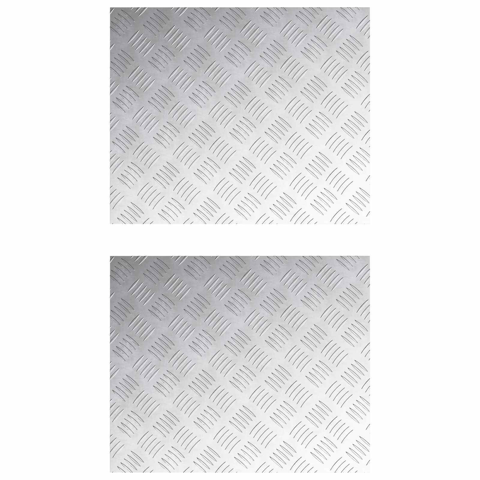 vidaXL Стъпало 2 бр. 60 x 50 cm Сребрист Алуминий Правоъгълна
