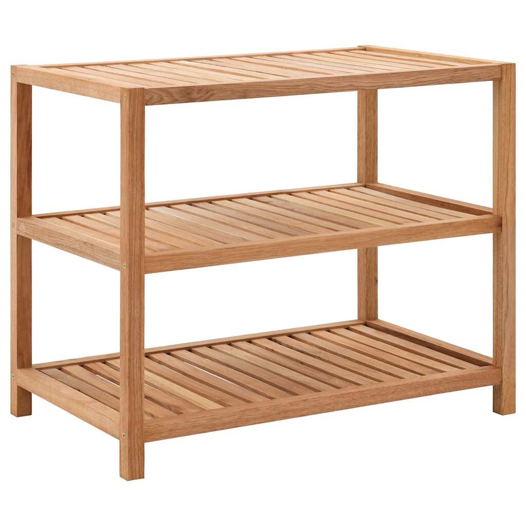vidaXL Стелаж за баня орехово дърво масив 65x40x55 cм