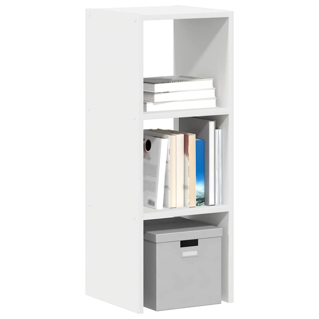 vidaXL Стелаж за книги с възможност за подреждане в бяло 30x30x80 cm