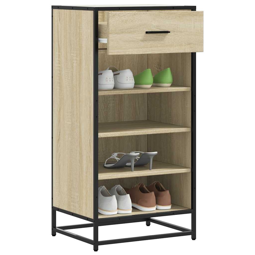 vidaXL Стелаж за обувки Сонома дъб 48x38x975 cm Инженерна дървесина