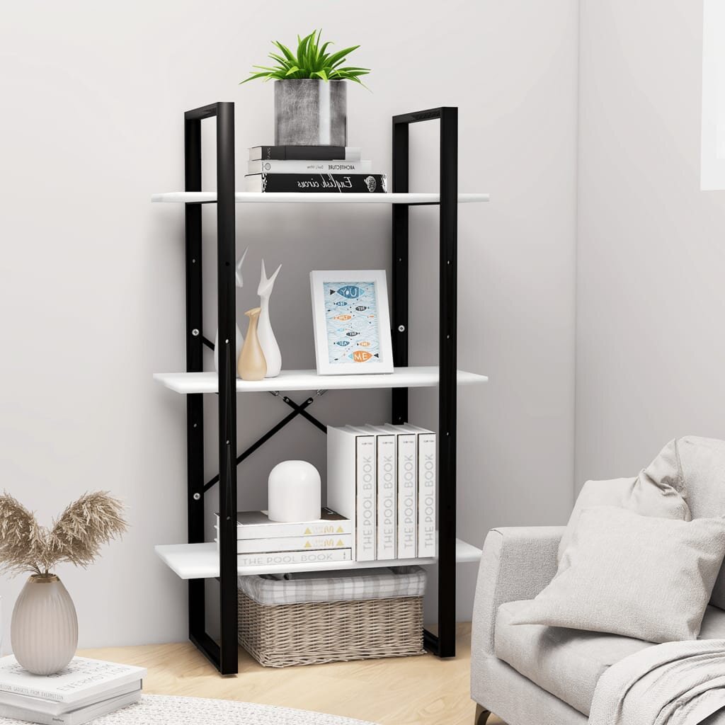 vidaXL Стелаж за съхранение бял 60x30x105 см инженерно дърво