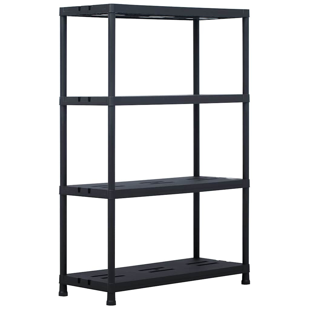 vidaXL Стелаж за съхранение черен 220 кг 90x40x138 см пластмаса