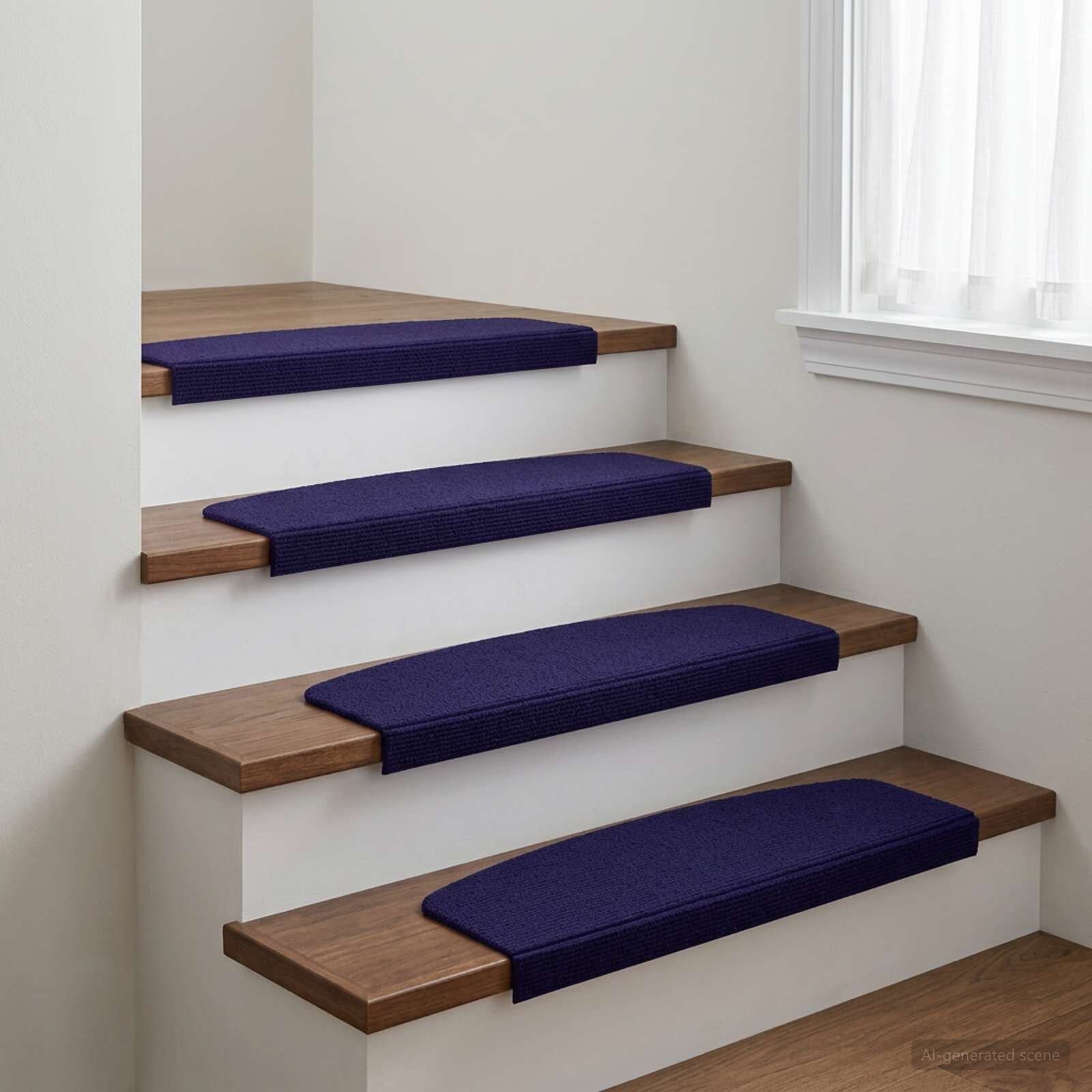 vidaXL Стелки за стълби 15 бр. 65 x 21 x 4 cm Синьо Полиестер
